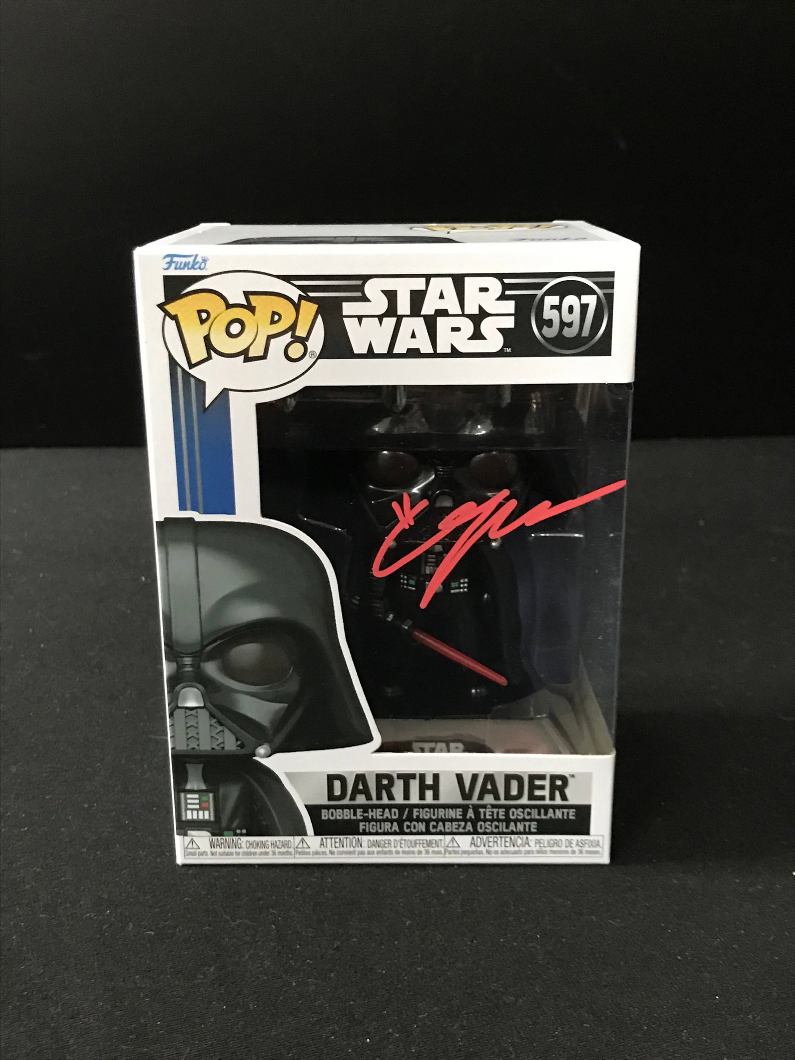 HAYDEN CHRISTIANSON SIGNED STAR WARS DARTH VADOR FUNKO POP (WWOC COA): Prices are in Canadian dollars