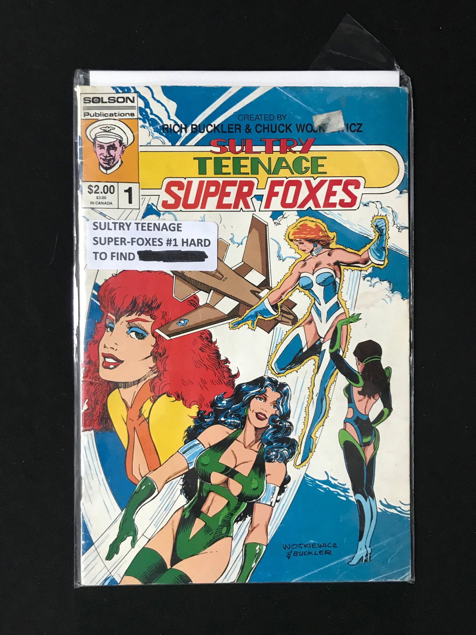 SOLSON COMICS NO.1 SULTRY TEENAGE SUPER FOXES: Prices are in Canadian dollars