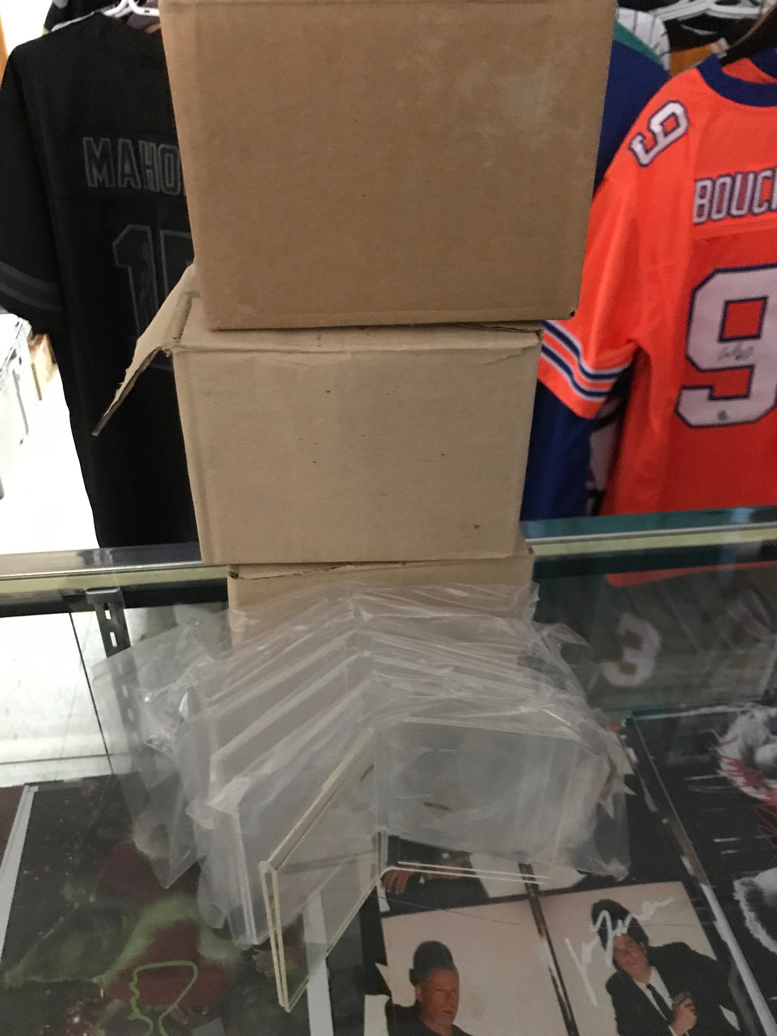 LARGE LOT OF TRADING CARD PLASTICS: Prices are in Canadian dollars