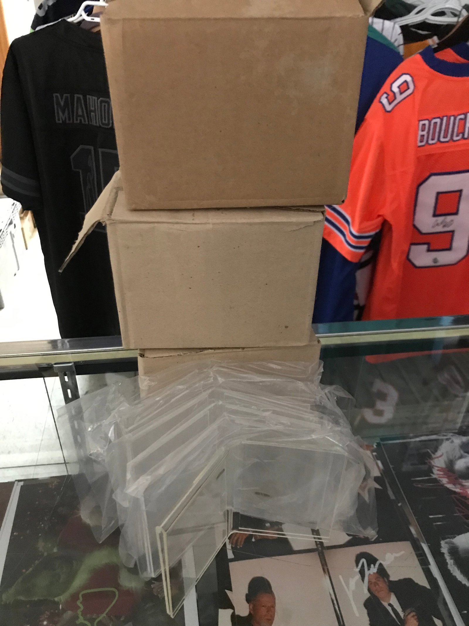 LARGE LOT OF TRADING CARD PLASTICS: Prices are in Canadian dollars