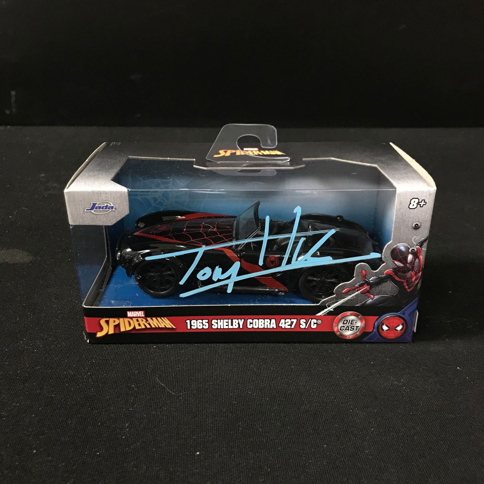 TOM HOLLAND SIGNED "SPIDER-MAN" 1965 SHELBY COBRA MODEL CAR (KB AUTHENTICS COA) (1 of 2)