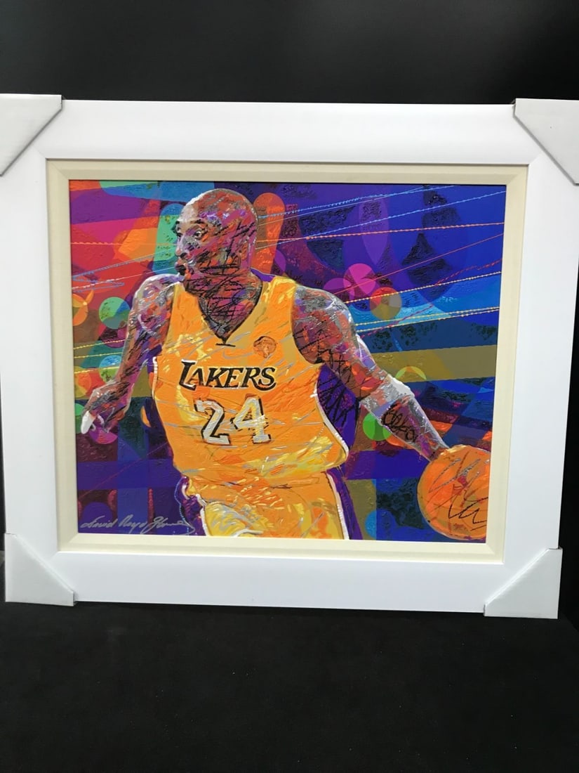 DAVID LLOYD GLOVER ORGINAL 1 OF 1 PAINTING MULTI SIGNED WITH COA 30 X 30 KOBE BRYANT: Prices are in Canadian dollars