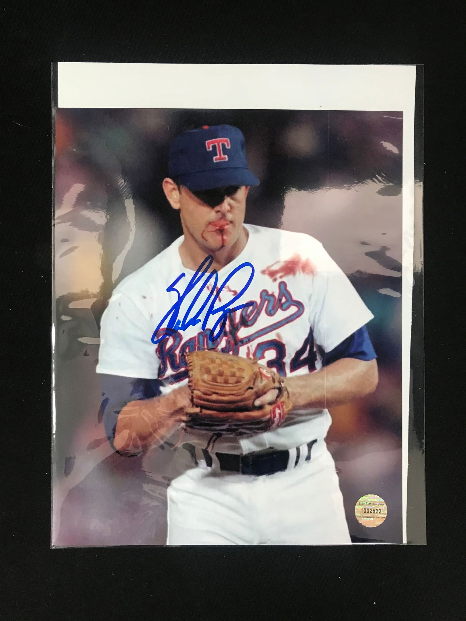 NOLAN RYAN SIGNED TEXAS RANGERS 8X10 PHOTO (ELITE AUTHENTICATION COA) (1 of 1)