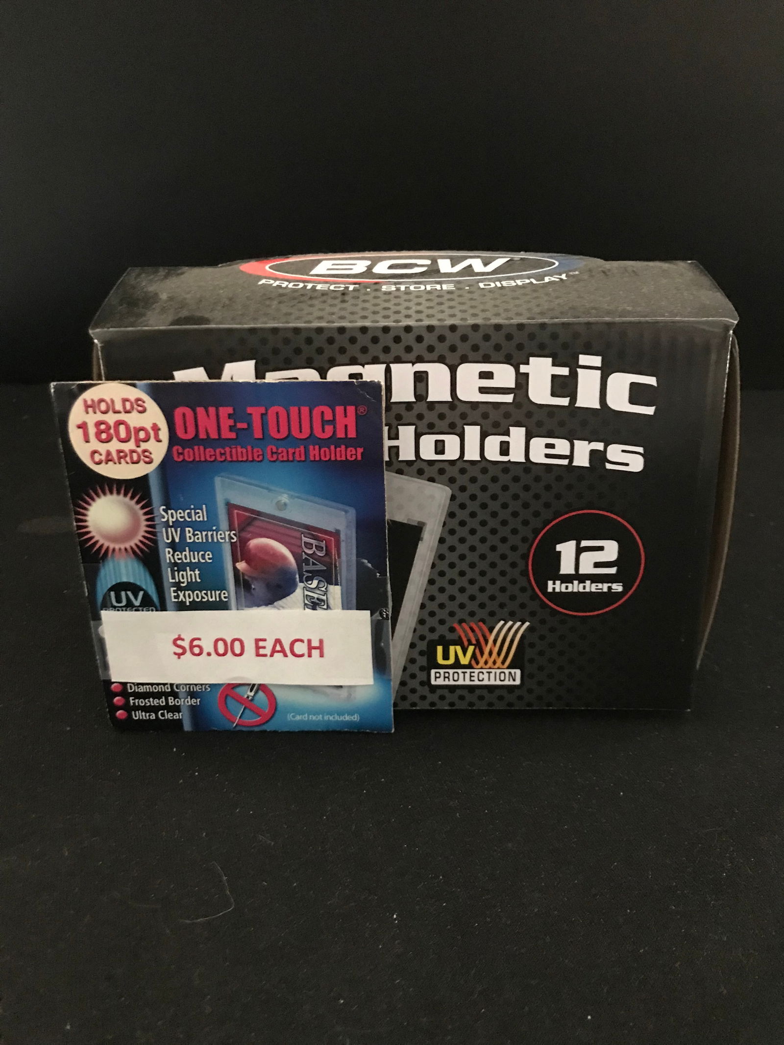 SEALED BOX OF 180PT ONE TOUCH MAGNETIC CARD HOLDERS (1 of 2)