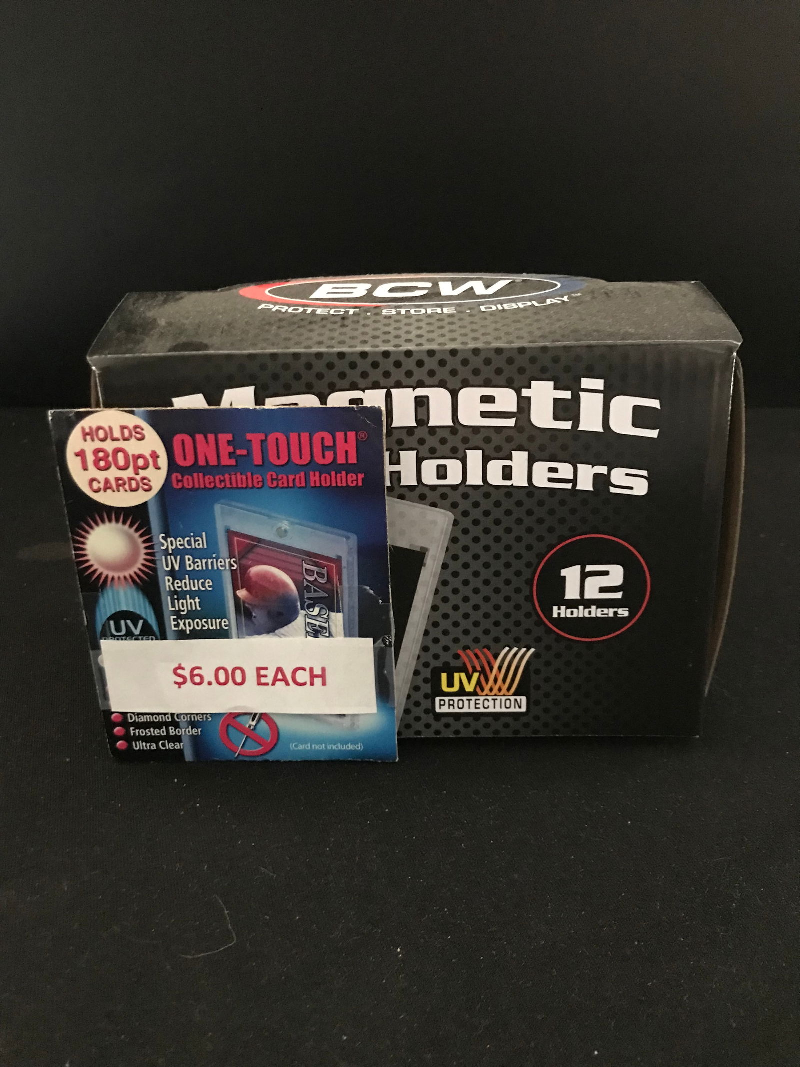 SEALED BOX OF 180PT ONE TOUCH MAGNETIC CARD HOLDERS (1 of 2)