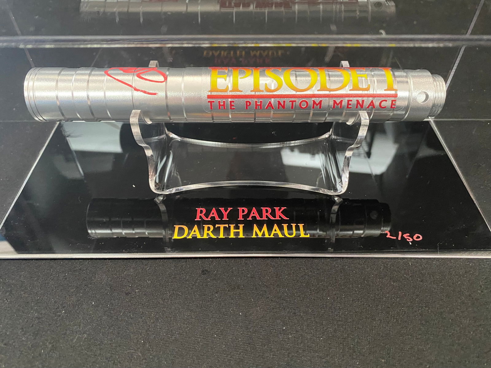 RAY PARK SIGNED STAR WARS "DARTH MAUL" LIGHT SABER (WWOC COA) (1 of 2)