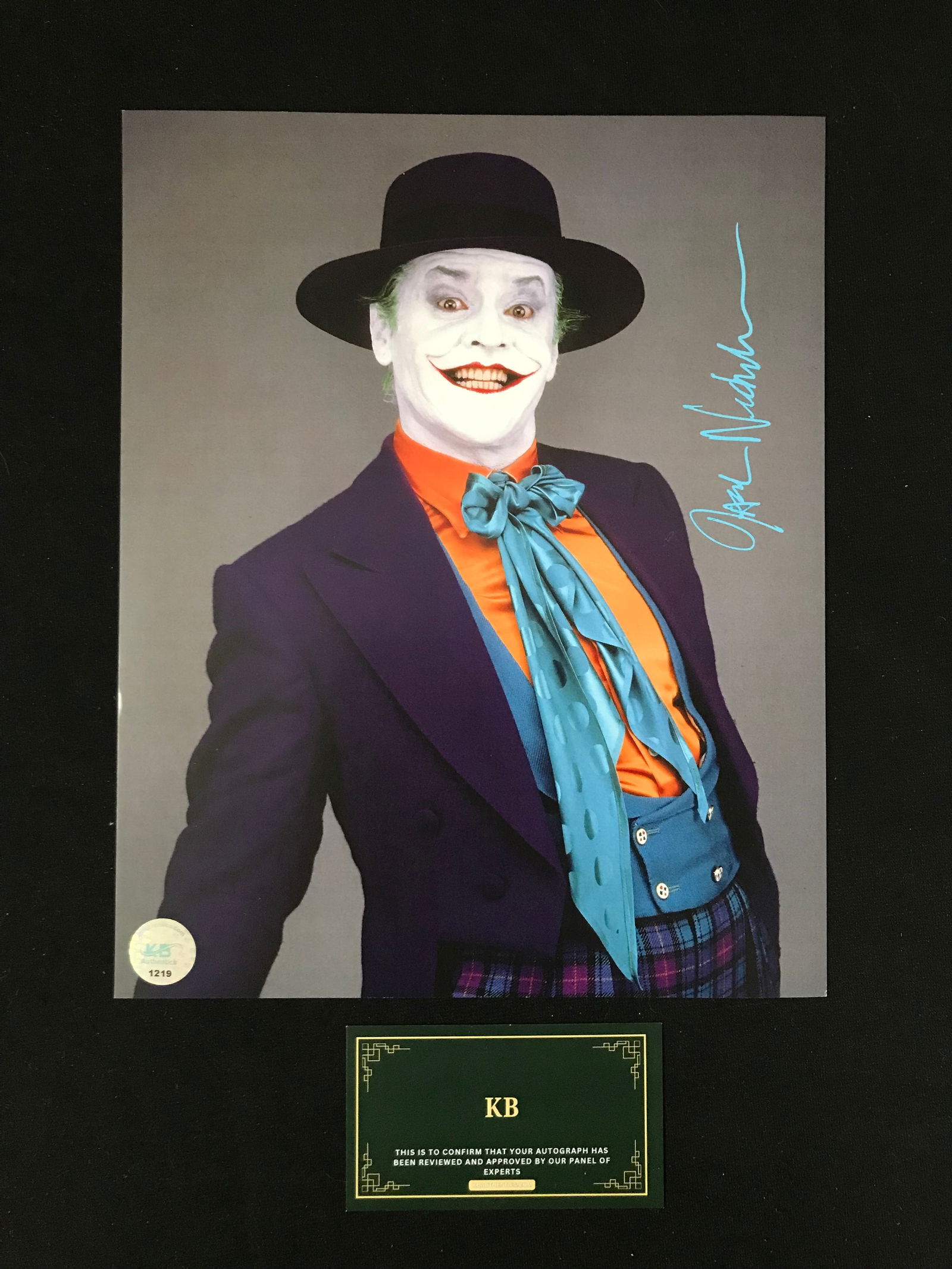 JACK NICHOLSON SIGNED "JOKER" 8X10 PHOTO (KB AUTHENTICS COA) (1 of 1)