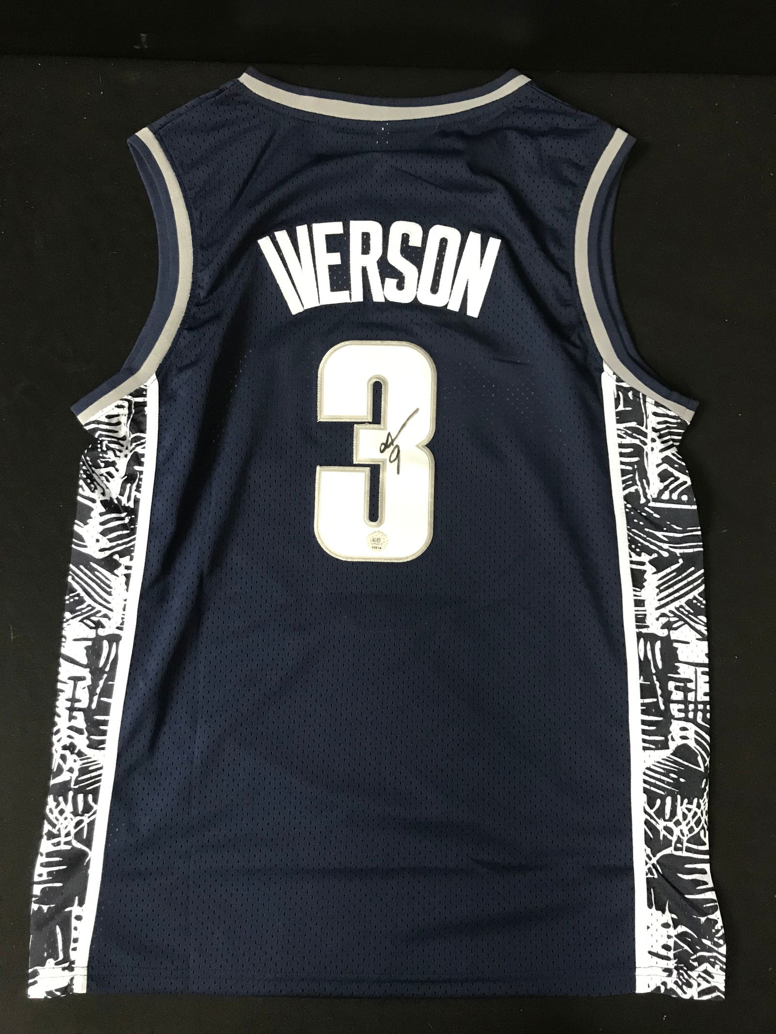 ALLEN IVERSON SIGNED GEORGETOWN JERSEY (KB AUTHENTIC COA) (1 of 3)