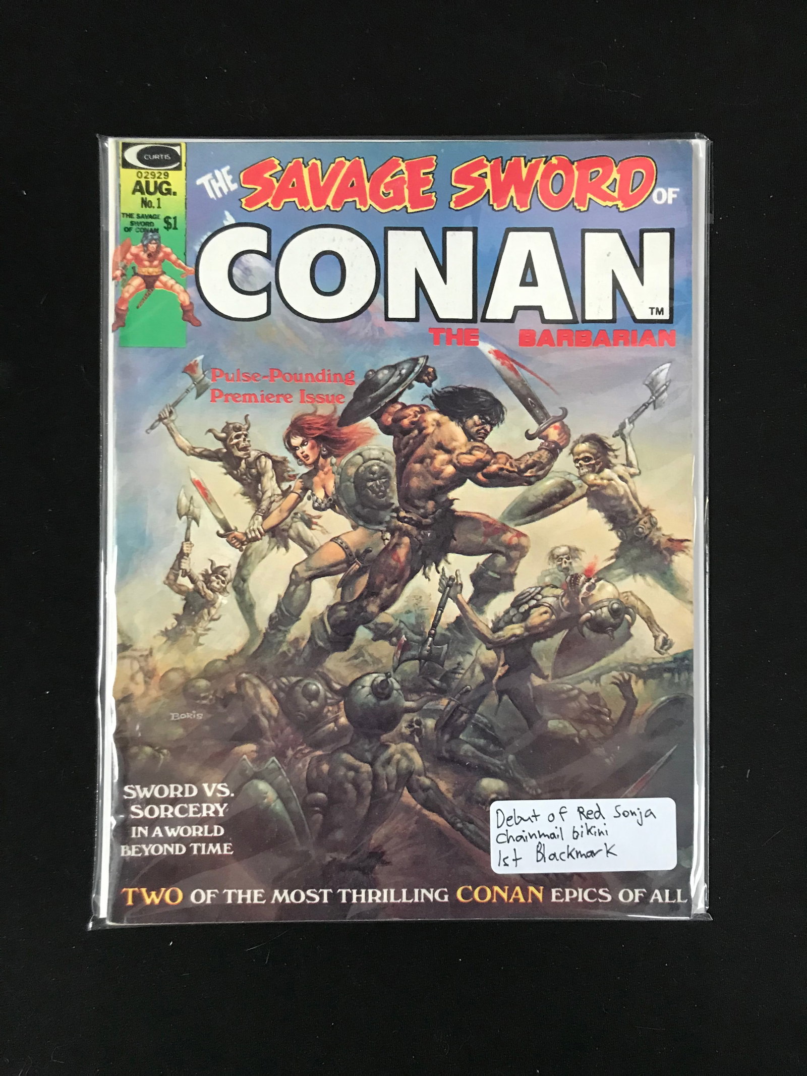 CURTIS COMICS NO.1 THE SAVAGE SWORD OF CONAN: Prices are in Canadian dollars