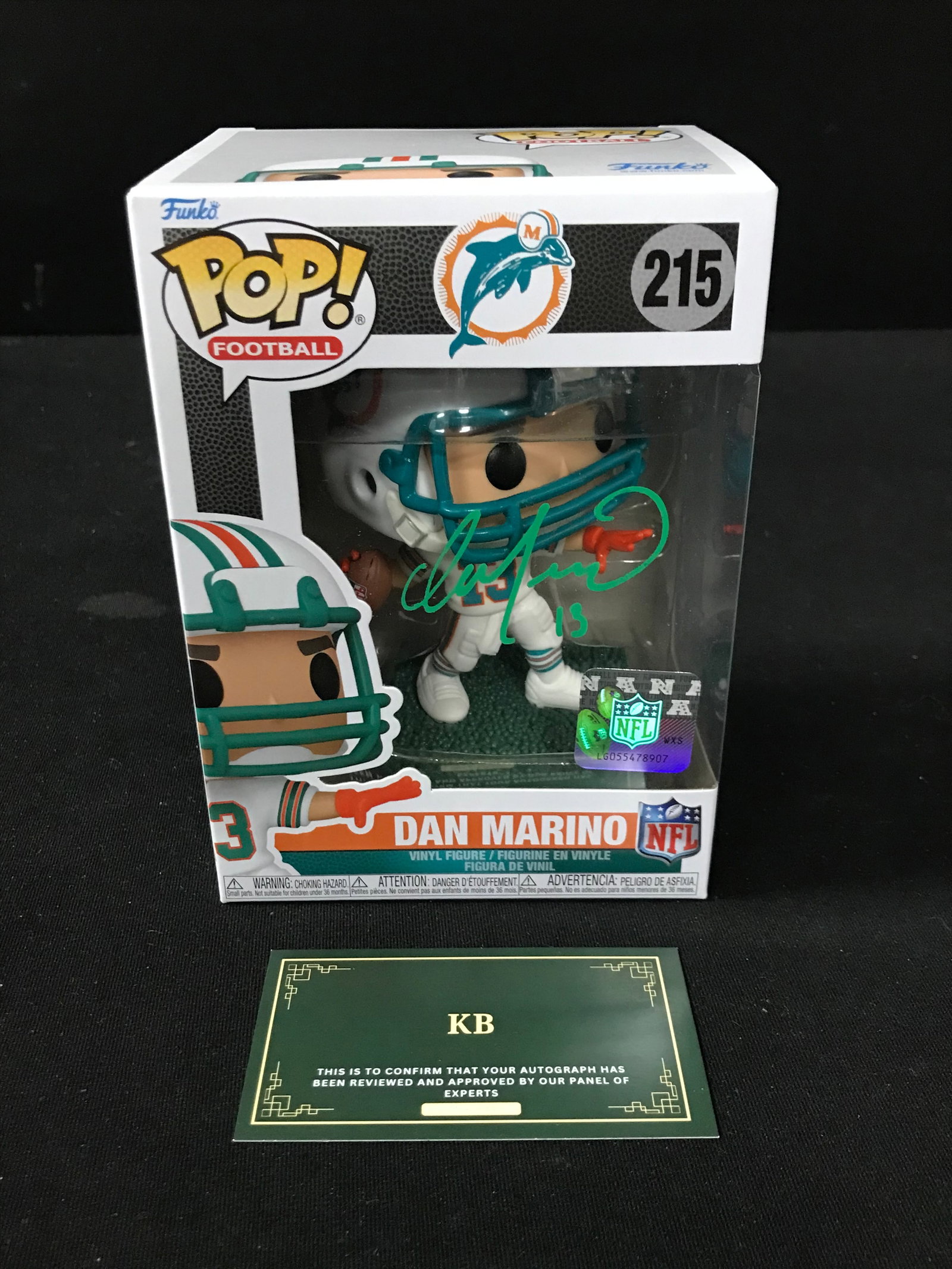 DAN MARINO SIGNED FUNKO POP! (KB AUTHENTICS COA): Prices are in Canadian dollars