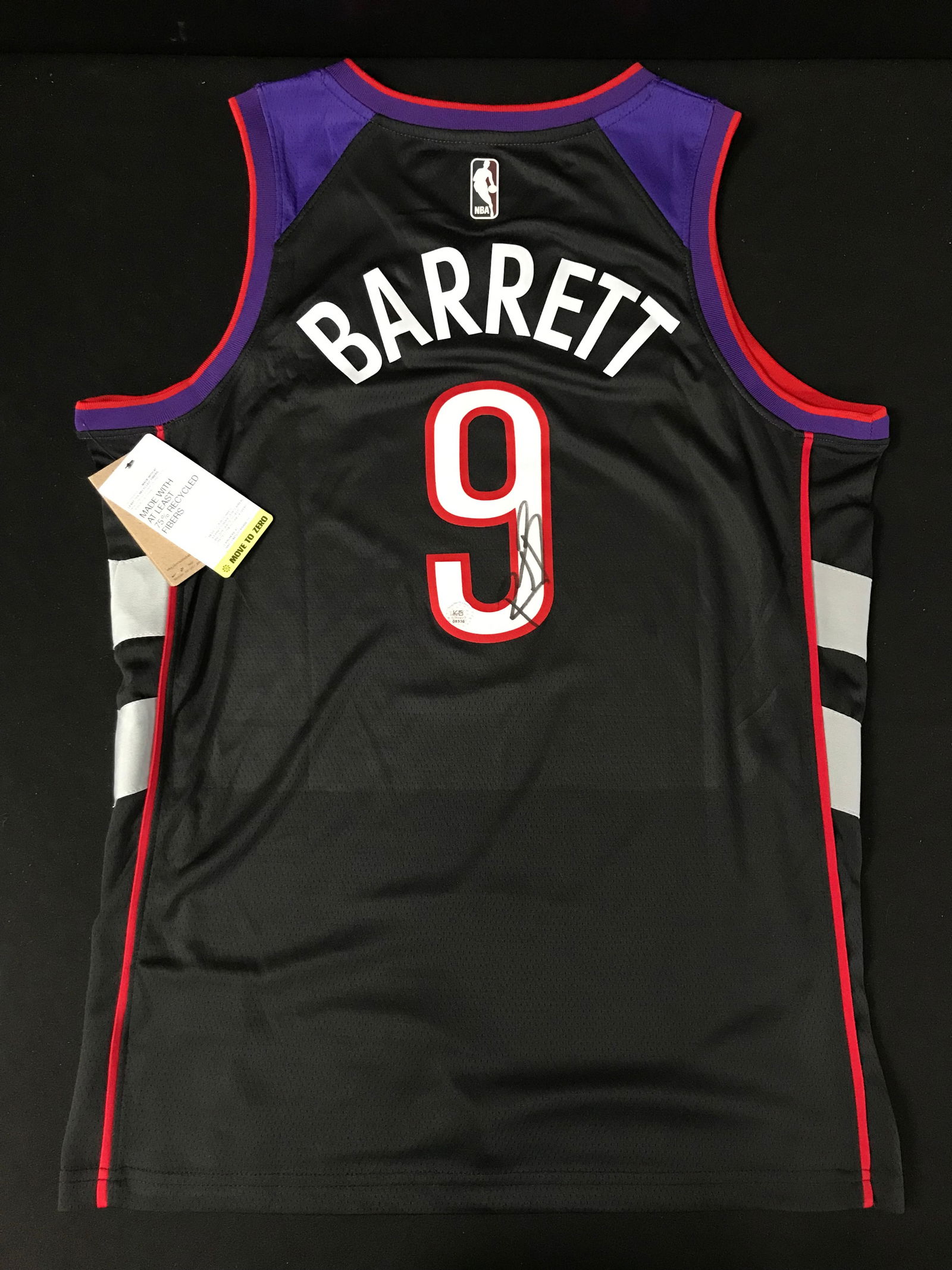 R.J. BARRETT SIGNED TORONTO RAPTORS JERSEY (KB AUTHENTICS COA) (1 of 3)