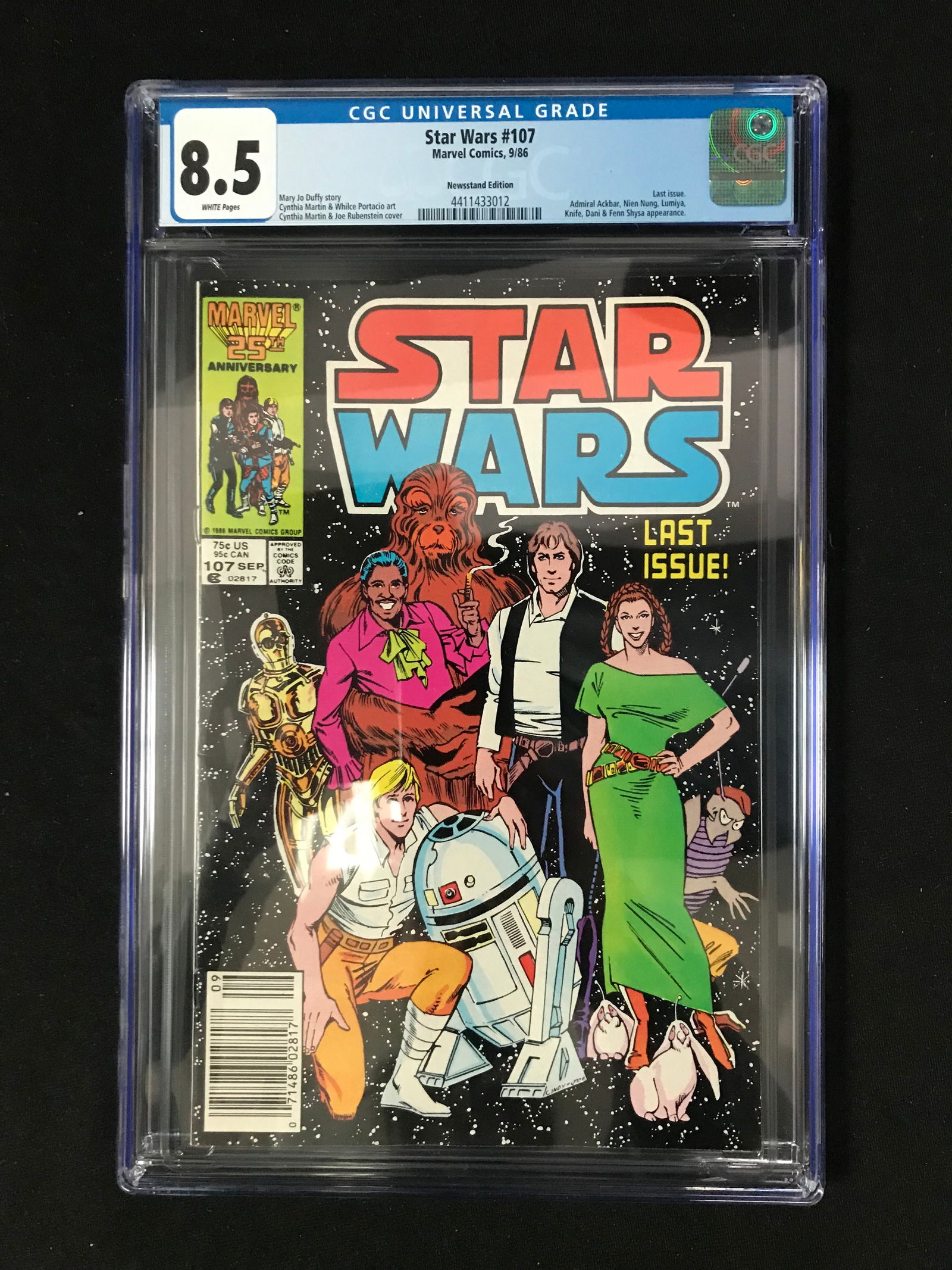 MARVEL COMICS NO.107 STAR WARS CGC GRADED 8.5 (1 of 1)