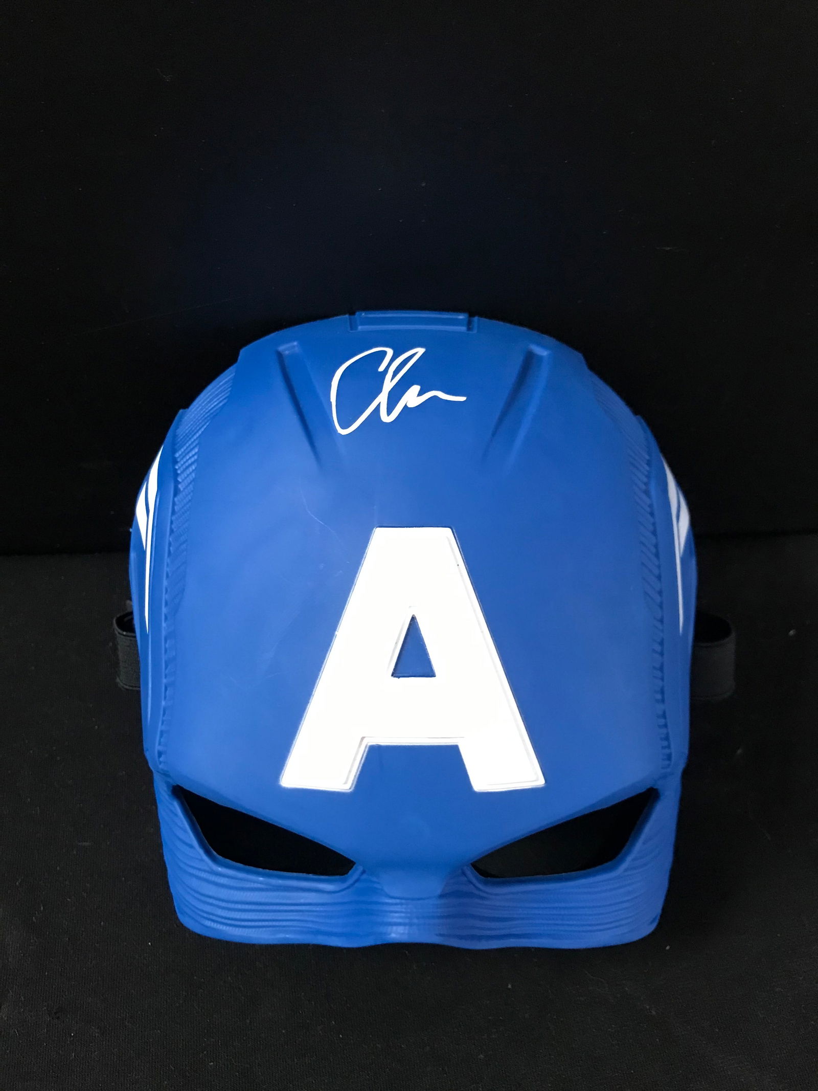 CHRIS EVANS SIGNED CAPTAIN AMERICA HELMET (KB AUTHENTICS COA) (1 of 2)