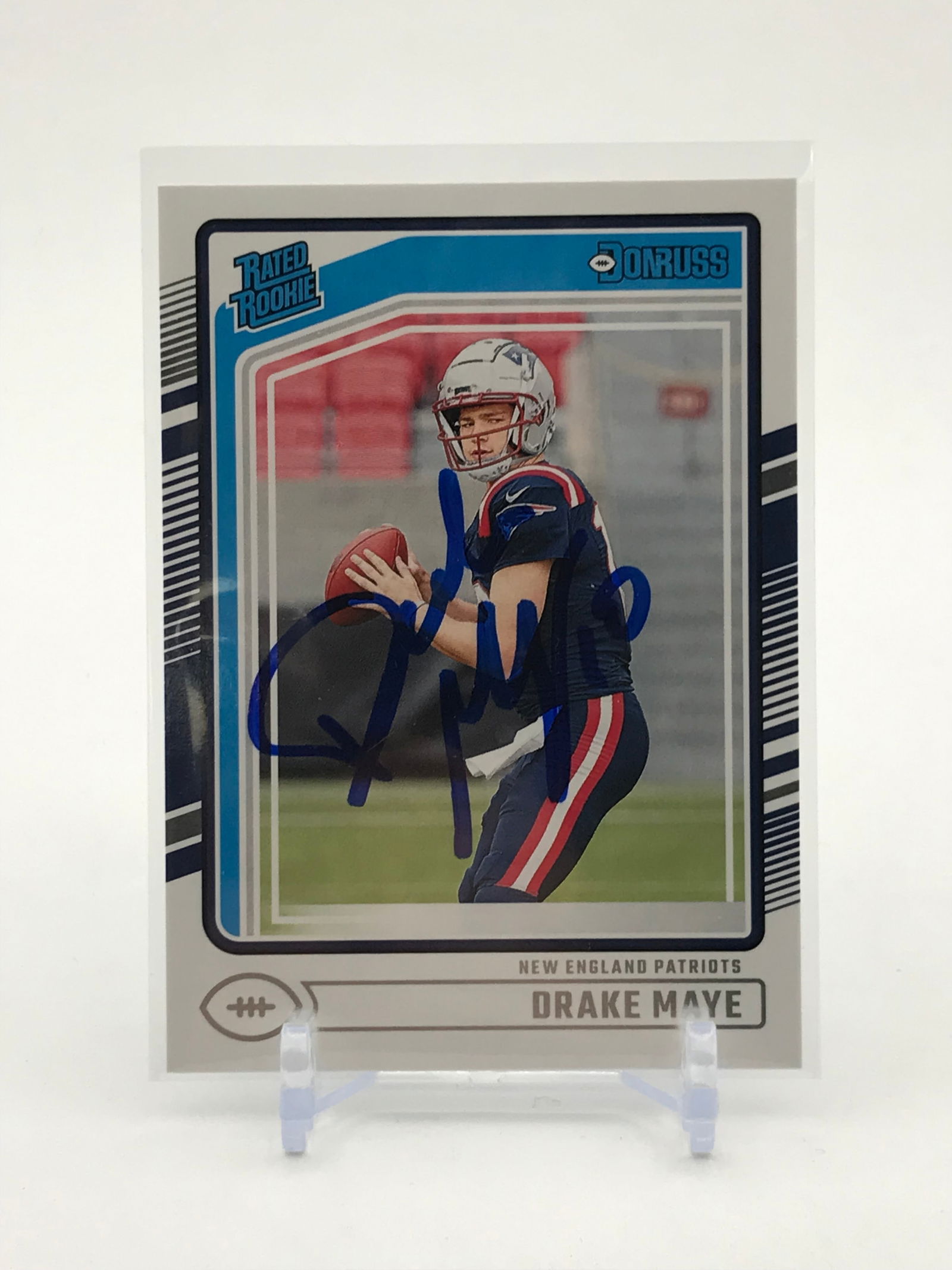 2024 DRAKE MAYE SIGNED PANINI-DONRUSS ROOKIE CARD NO. 379 (1 of 2)