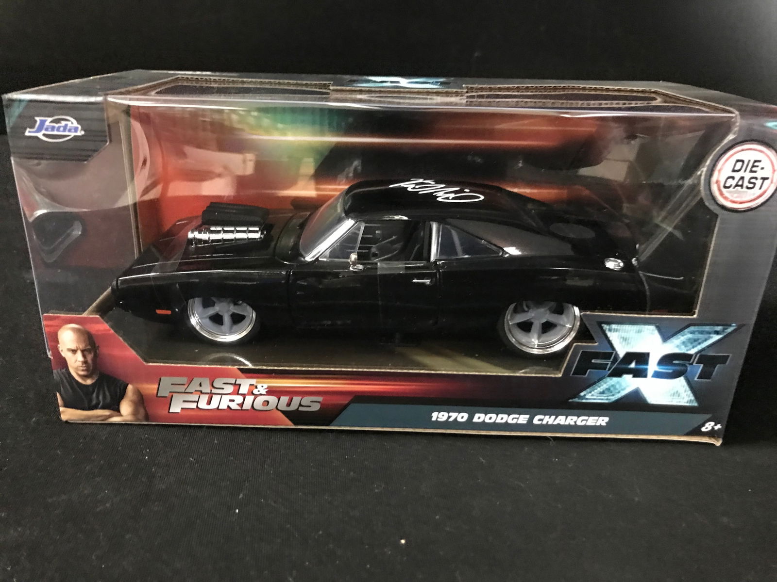 VIN DIESEL SIGNED "FAST X" 1970 DODGE CHARGER MODEL CAR (KB AUTHENTICS COA) (1 of 5)