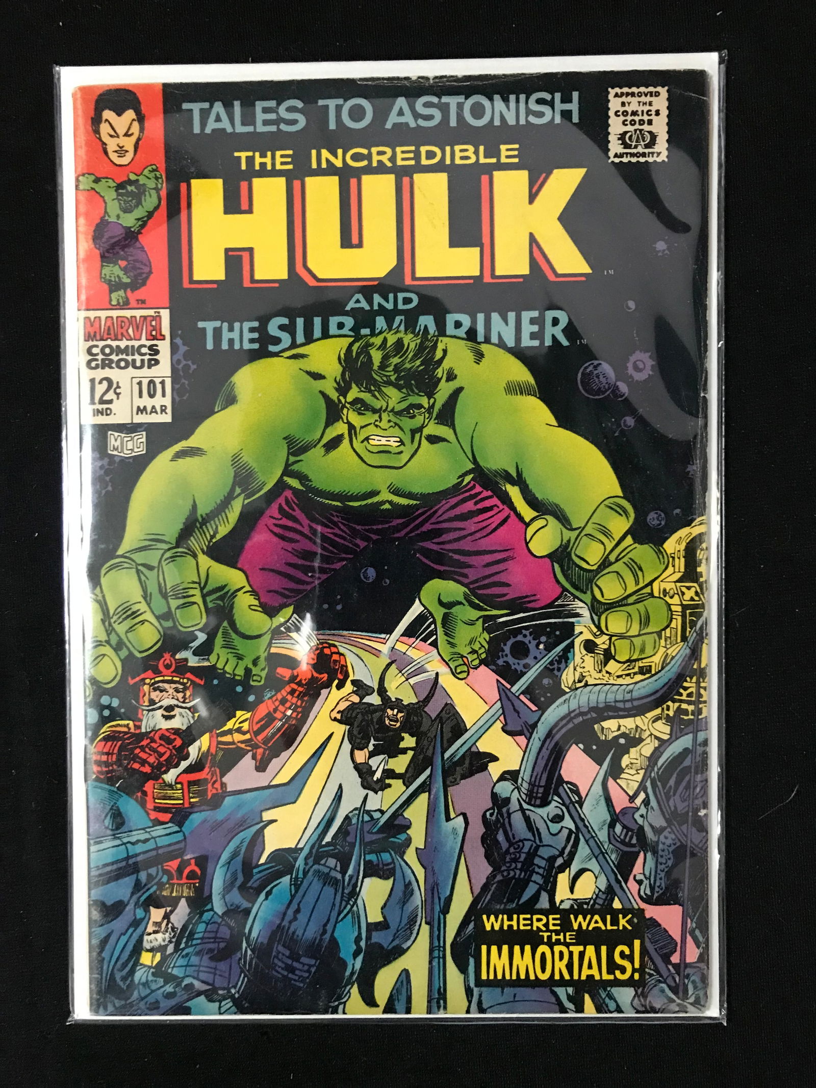 MARVEL COMICS NO.101 SUB-MARINER AND THE INCREDIBLE HULK TALES TO ASTONISH (1 of 1)
