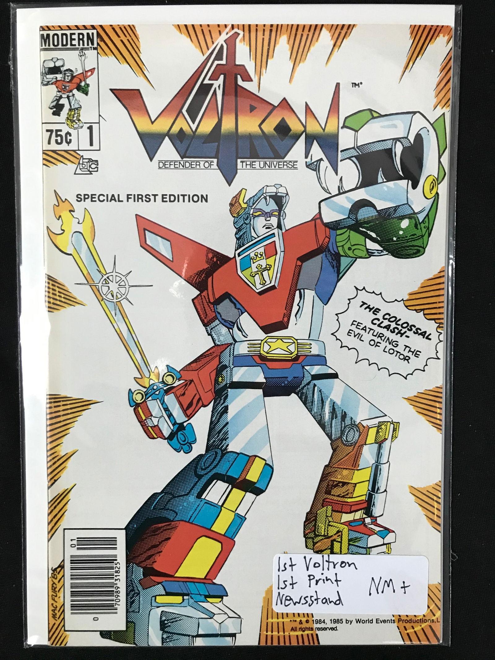 RARE MODERN COMICS VOLTRON NO.1 (1ST APPEARANCE VOLTRON) 1ST PRINT (1 of 1)