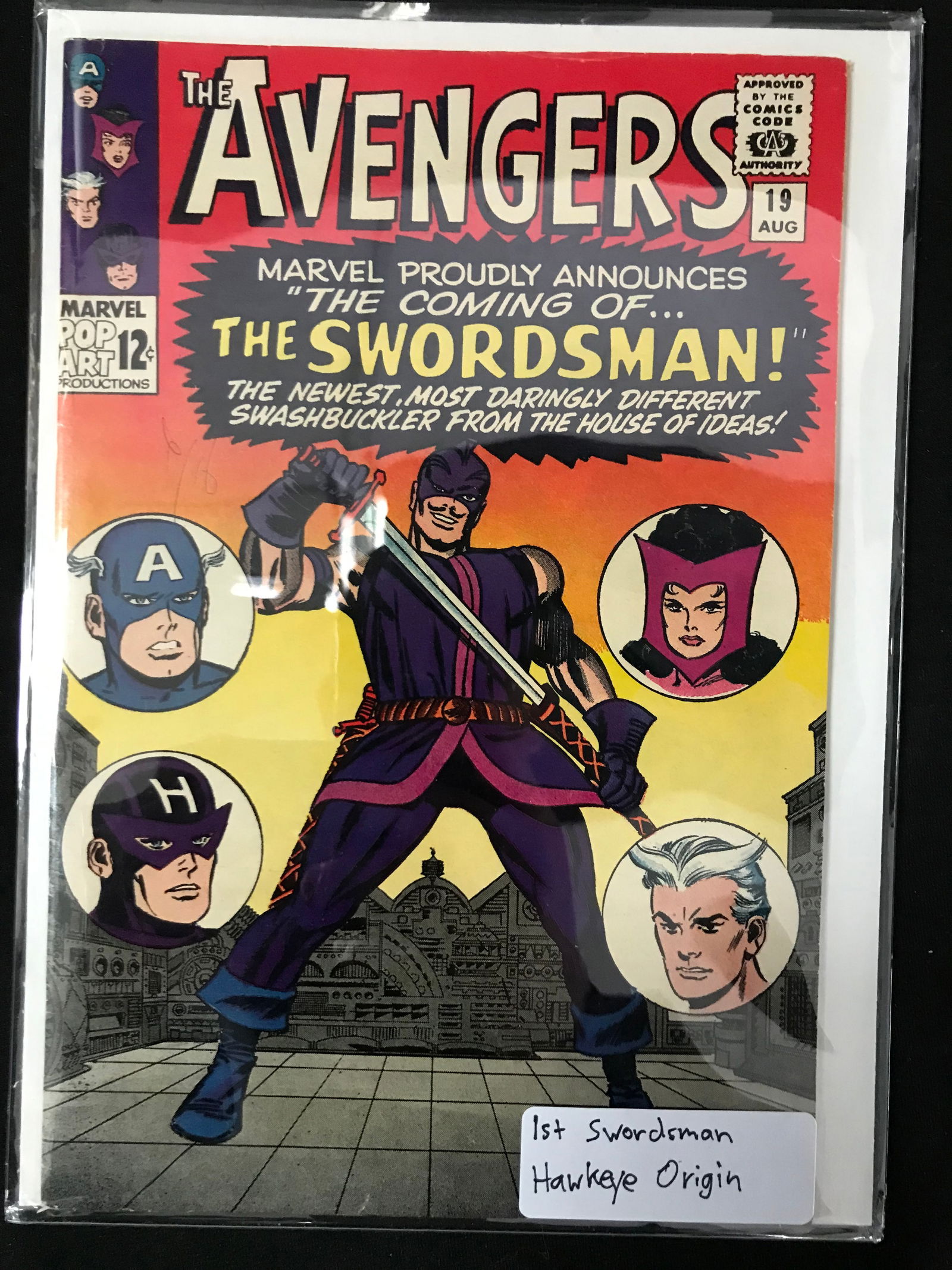 MARVEL COMICS NO.19 THE AVENGERS (ORIGIN HAWKEYE, 1ST APP SANDMAN) (1 of 1)