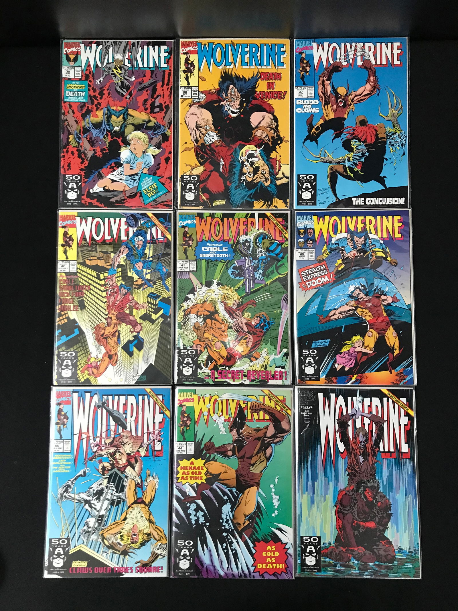 LOT OF 9 WOLVERINE COMICS (MARVEL COMICS) (1 of 1)