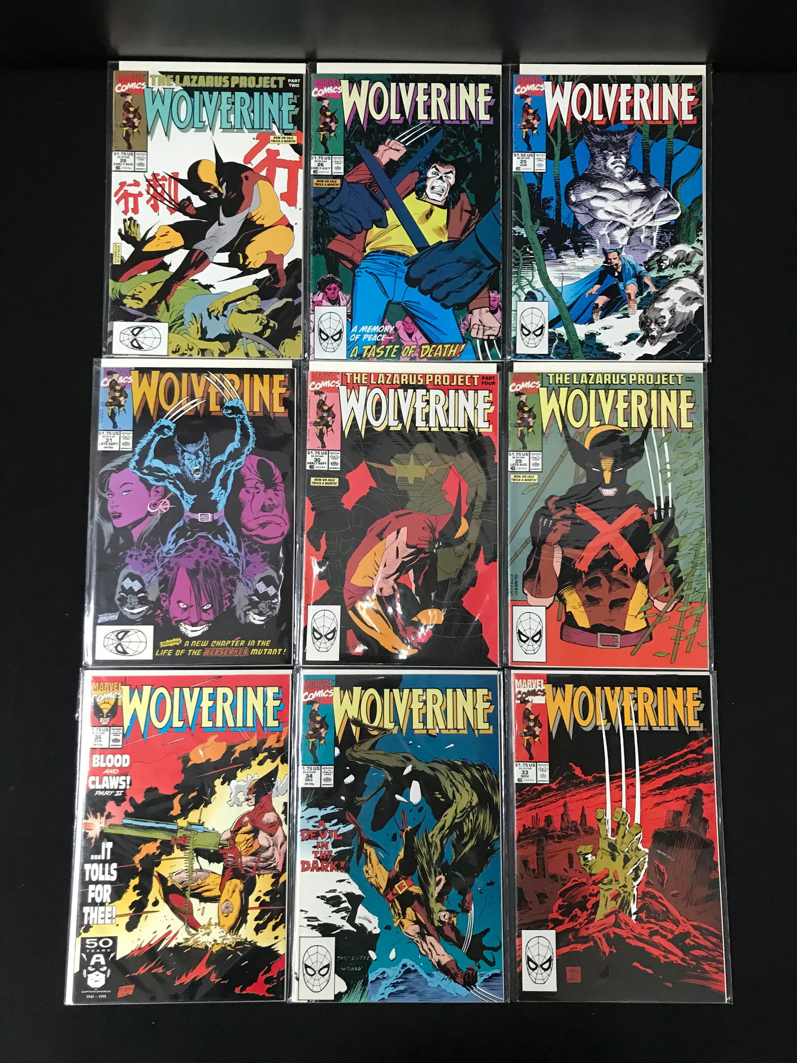 LOT OF 9 WOLVERINE COMICS (MARVEL COMICS) (1 of 1)