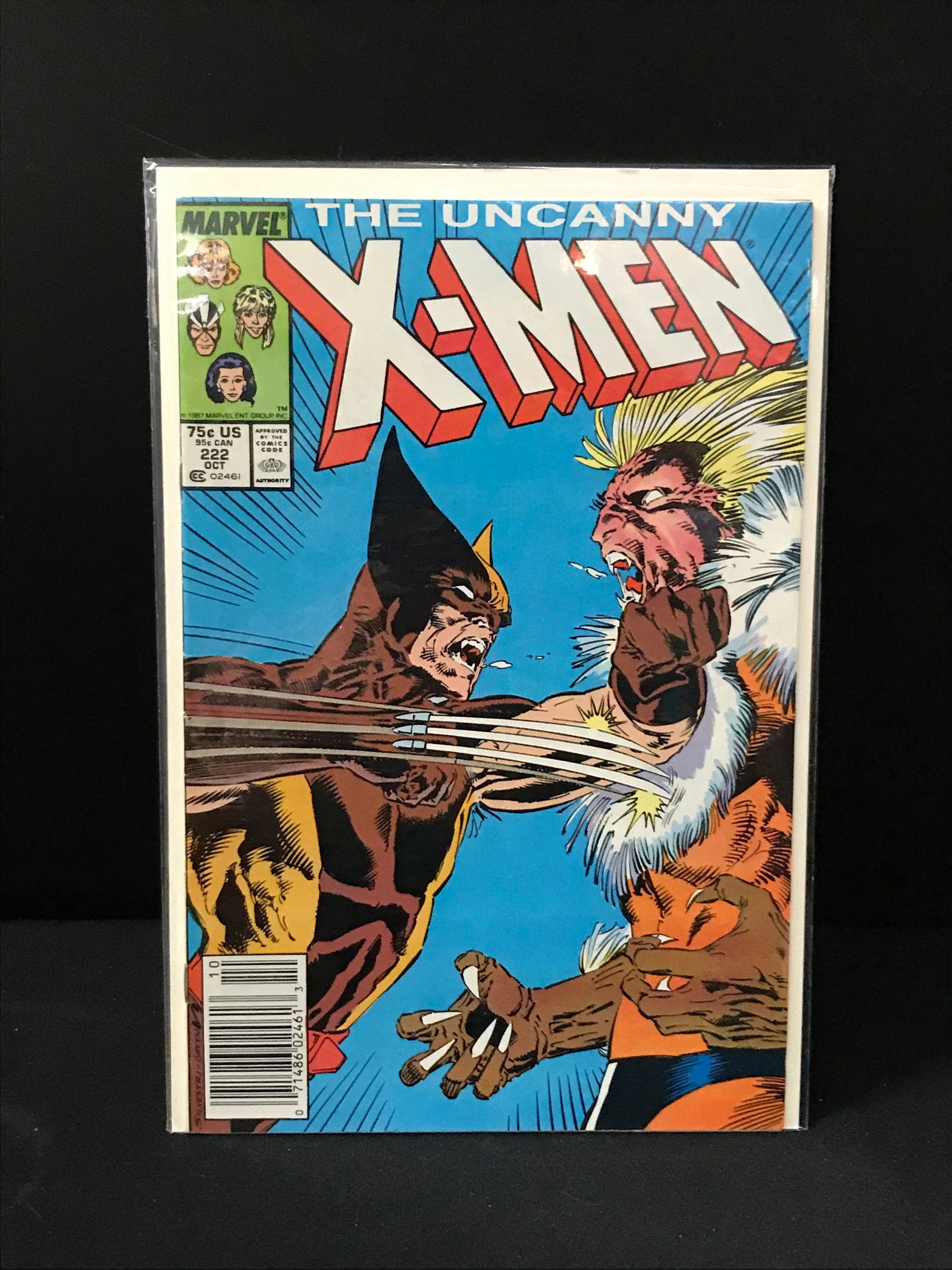 MARVEL COMICS NO.222 THE UNCANNY X-MEN: Prices are in Canadian dollars