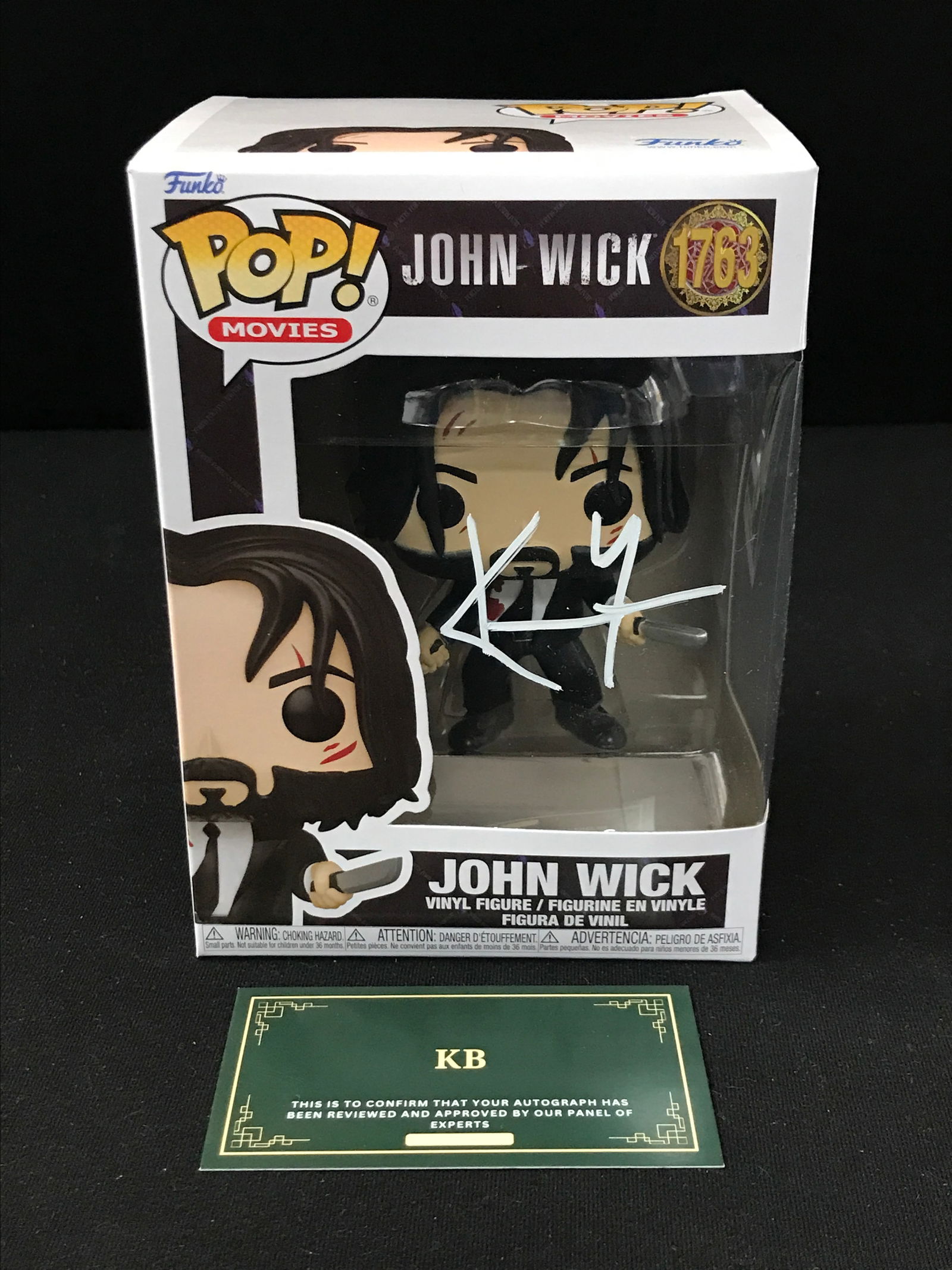 KEANU REEVES SIGNED JOHN WICK FUNKO POP (KB COA) (1 of 2)