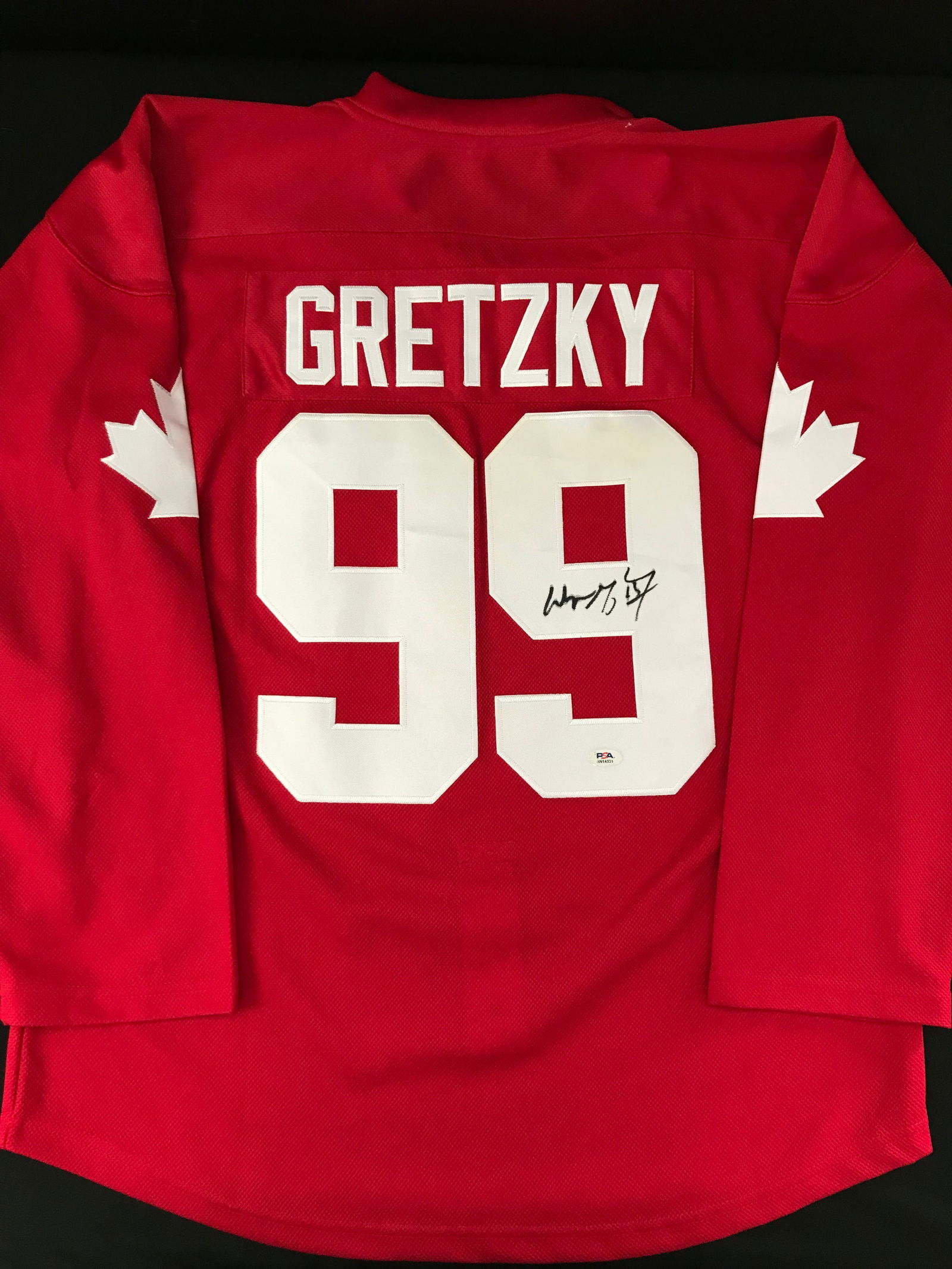 WAYNE GRETZKY SIGNED CANADA CUP HOCKEY JERSEY (PSA COA) (1 of 3)