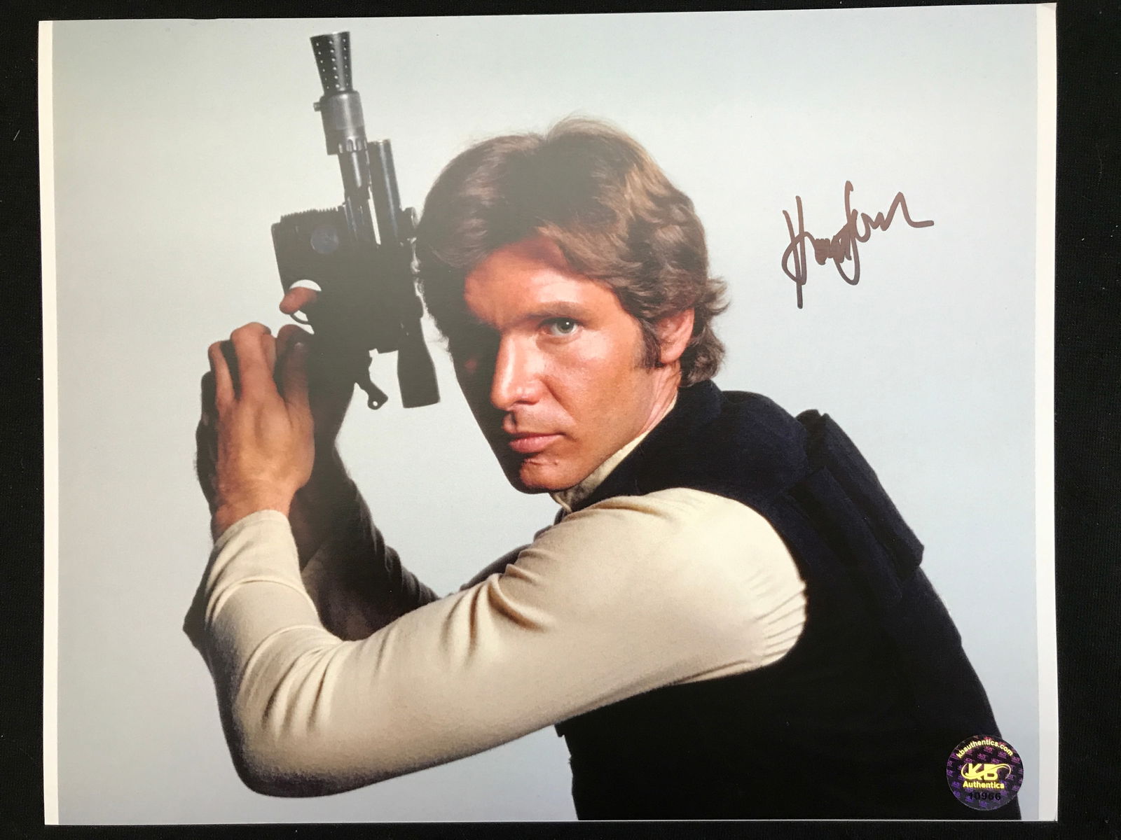 HARRISON FORD SIGNED HAN SOLO 8X10 (KB AUTHENTICS COA) (1 of 1)