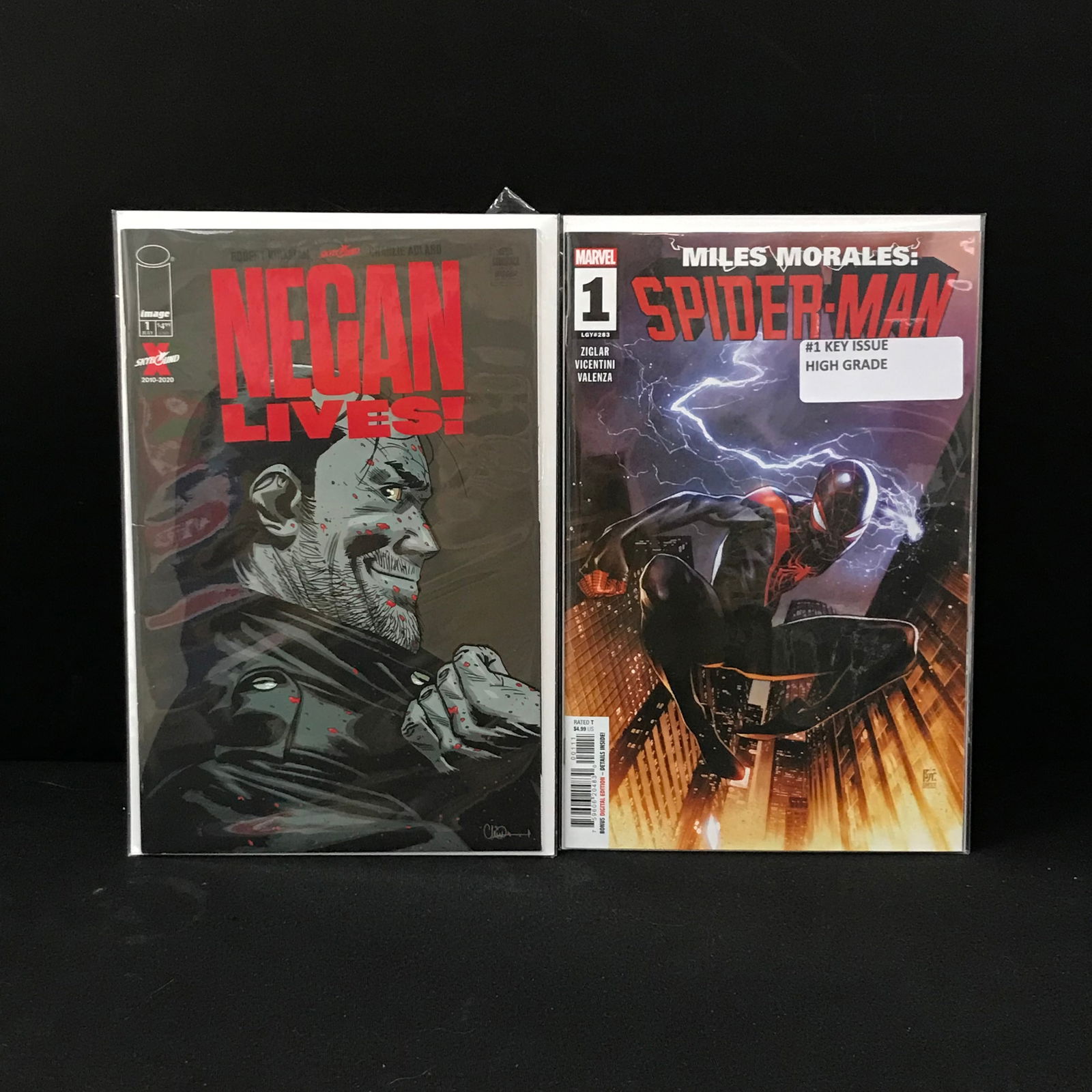 LOT OF 2 COMICS: NEGAN LIVES #1 (IMAGE) AND MILES MORALES SPIDERMAN #1 (MARVEL) (1 of 1)