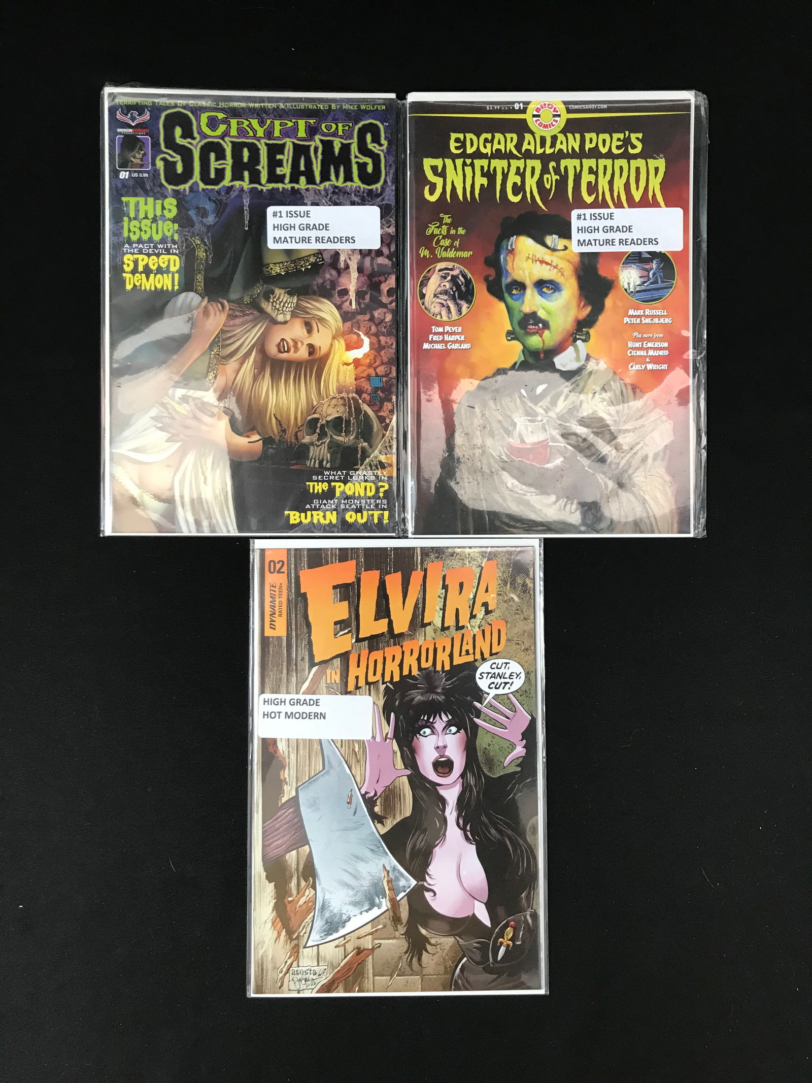 LOT OF 3 HORROR COMICS (VARIOUS PUBLISHERS) (1 of 1)