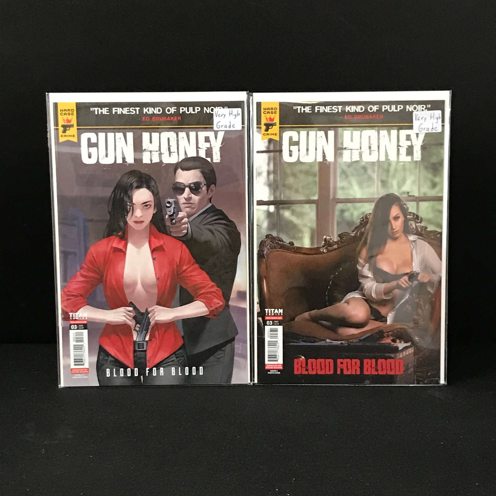 LOT OF 2 GUN HONEY COMICS #4 (HARD CASE COMICS): Prices are in Canadian dollars