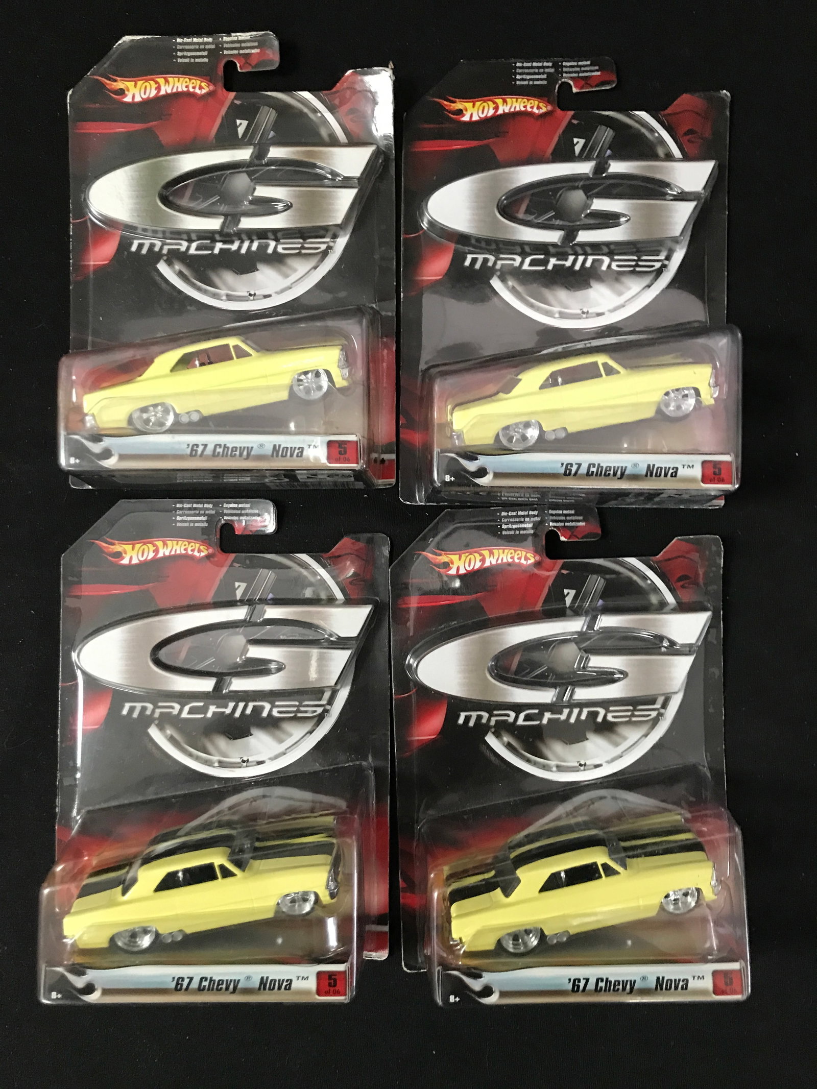 LOT OF 4 UNOPENED HOT WHEEL G MACHINES CARS: Prices are in Canadian dollars