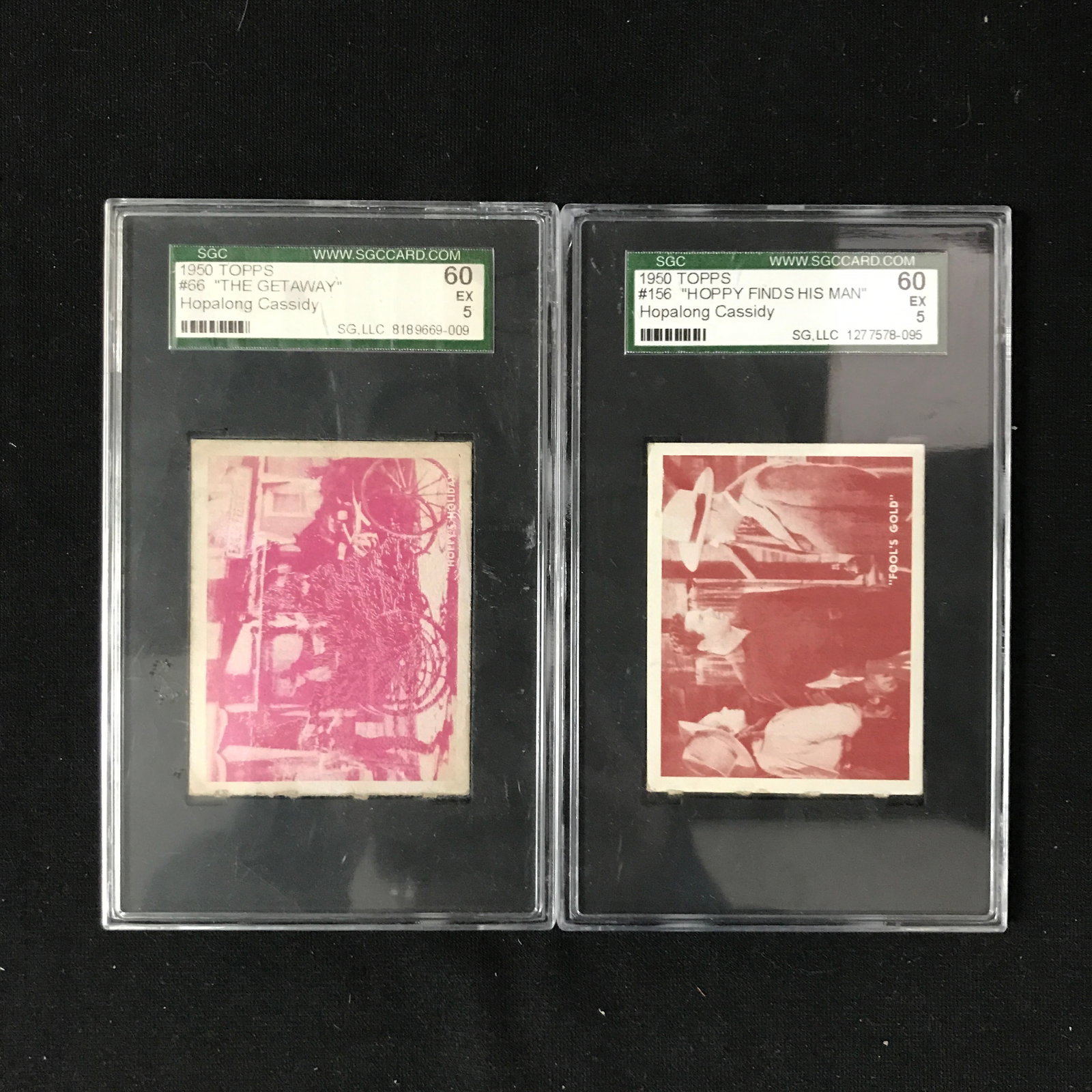 1950 TOPPS HOPALONG CASIDY GRADED CARD LOT (SGC 60): Prices are in Canadian dollars