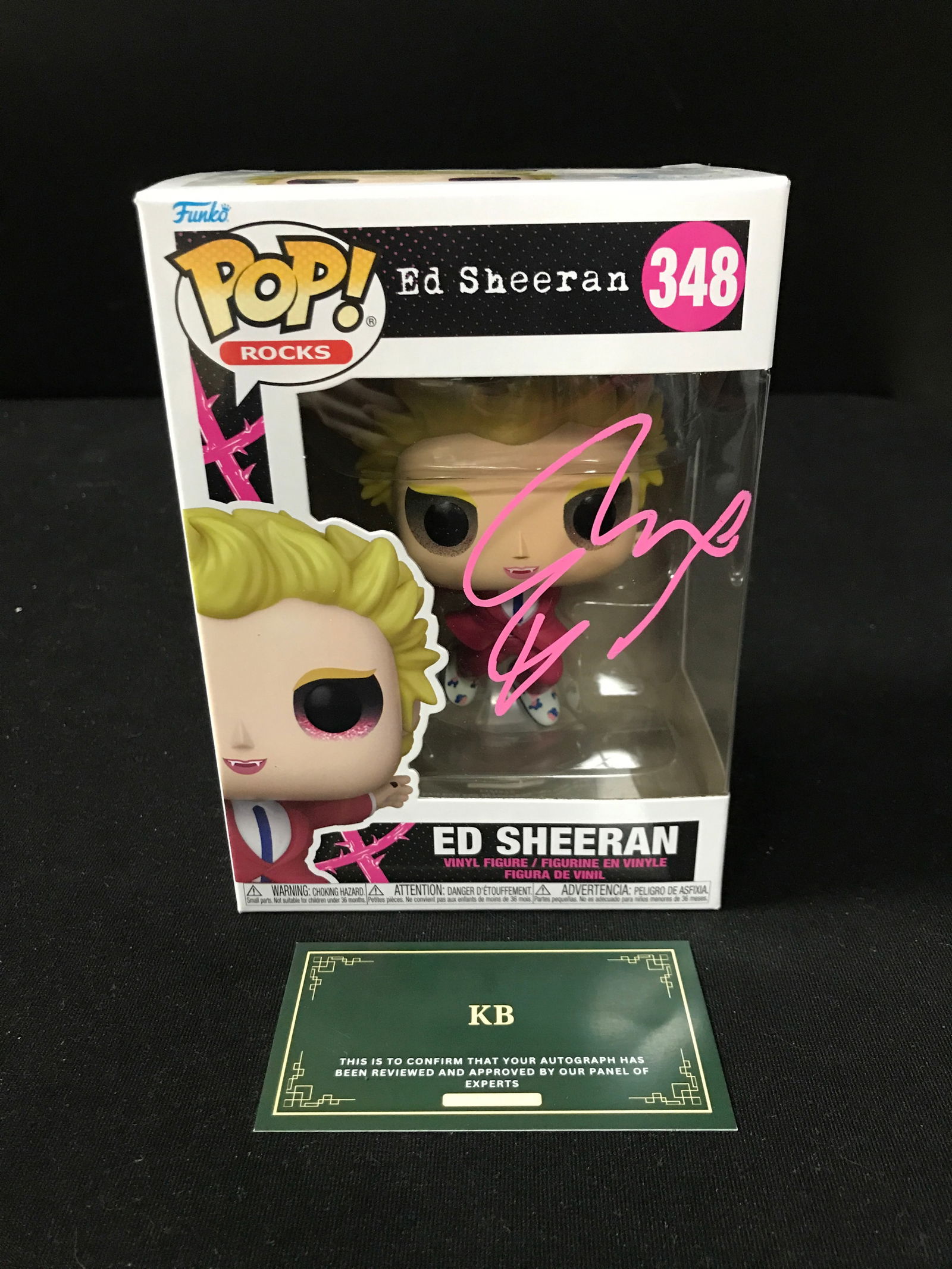 ED SHEERAN SIGNED FUNKO POP (KB AUTHENTICS COA) (1 of 2)