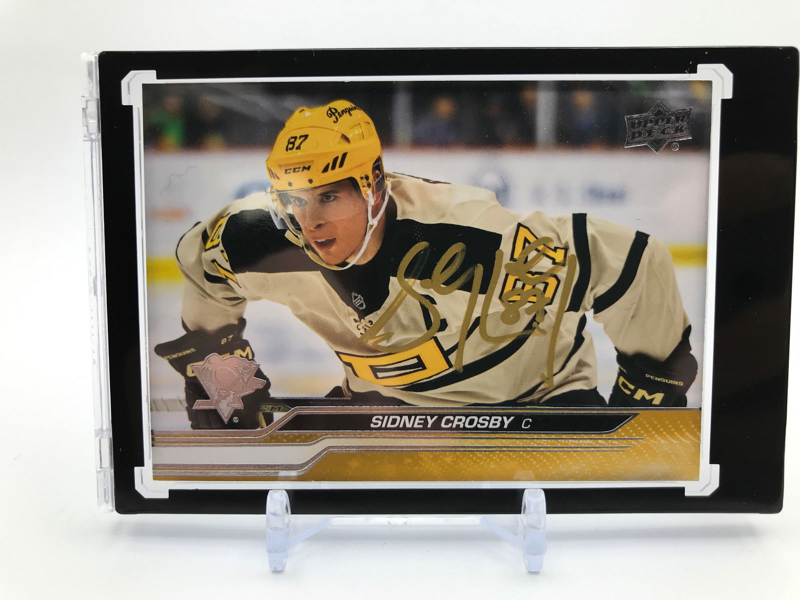 SIDNEY CROSBY SIGNED U/D TRADING CARD: Prices are in Canadian dollars