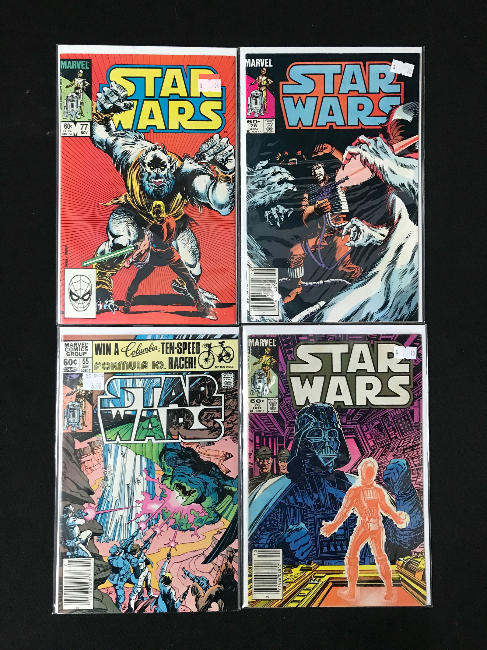 LOT OF 4 STAR WARS COMICS (MARVEL) (1 of 1)