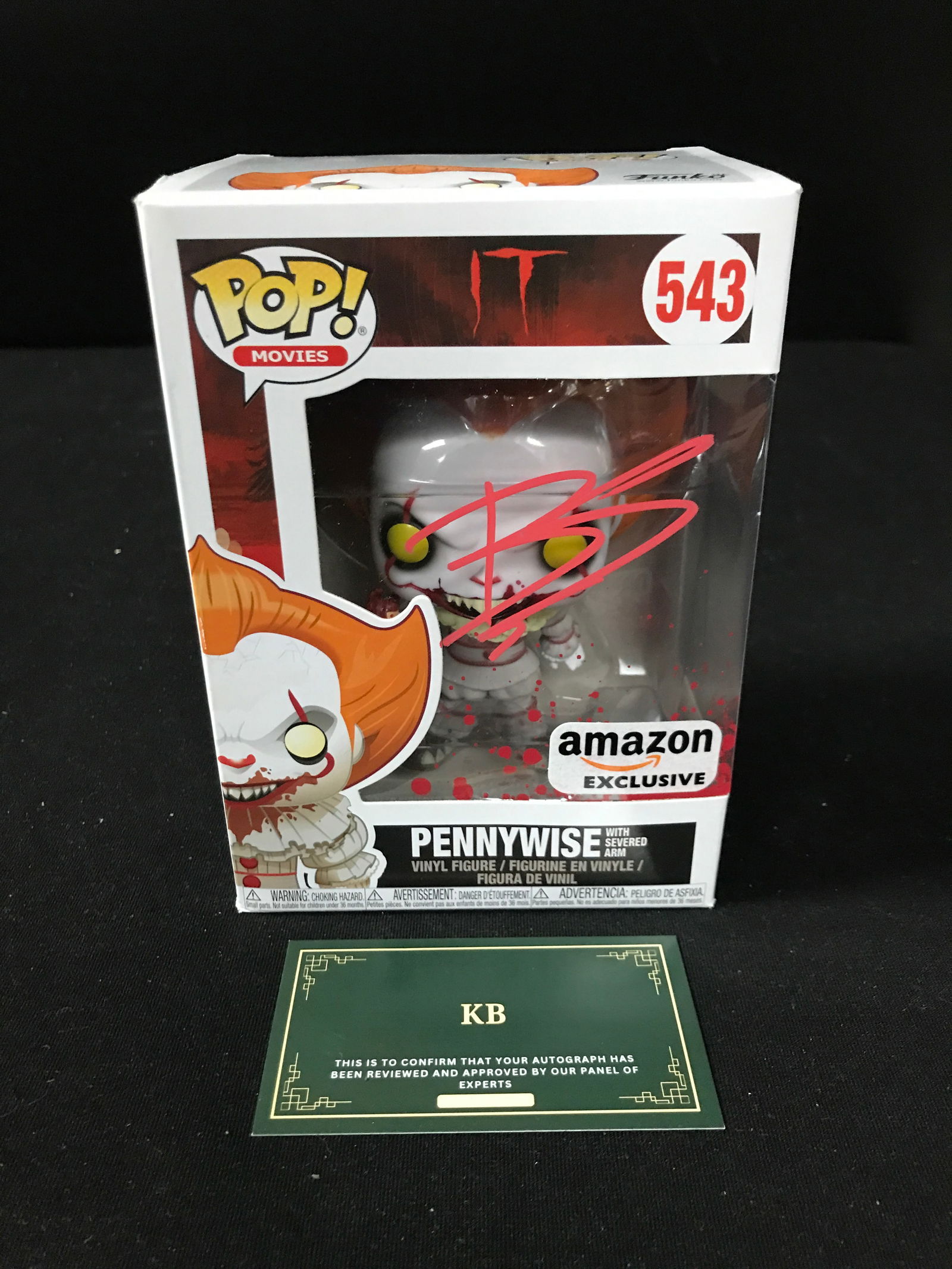 BILL SKARSGARS SIGNED PENNYWISE FUNKO POP (KB AUTHENTICS COA) (1 of 2)