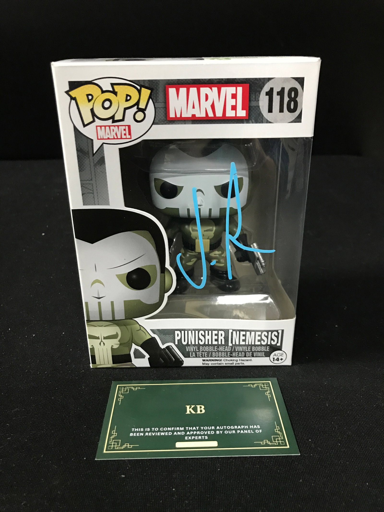 JON BERNTHAL SIGNED PUNISHER FUNKO POP (KB COA): Prices are in Canadian dollars