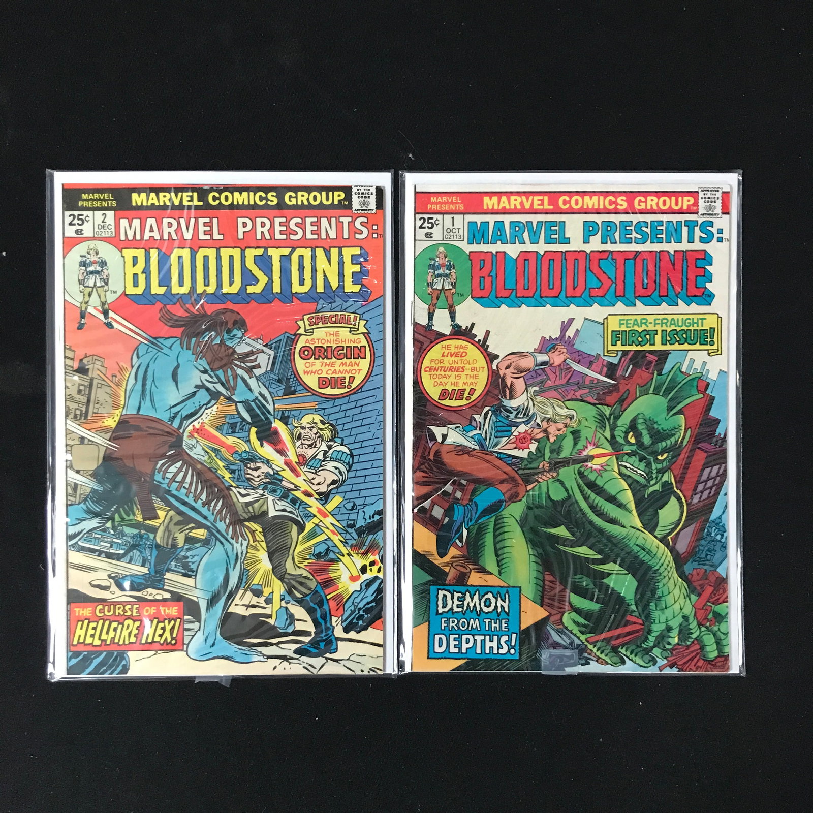 LOT OF 2 MARVEL PRESENTS BLOODSTONE COMICS #1 AND #2 (MARVEL): Prices are in Canadian dollars