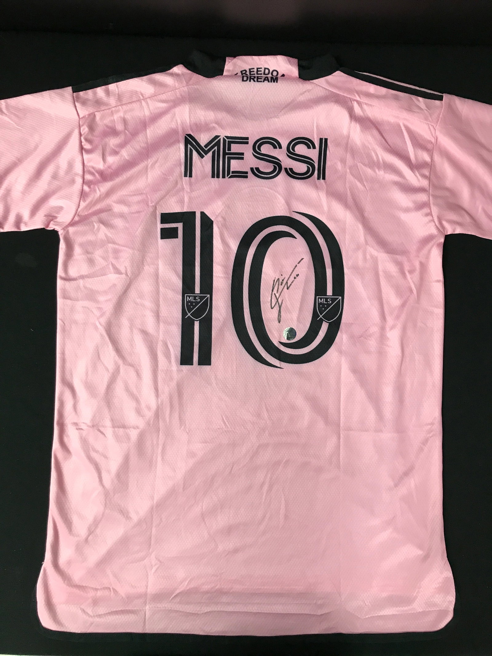 LIONAL MESSI SIGNED MIAMI FC FOOTBALL JERSEY (KB COA): Prices are in Canadian dollars