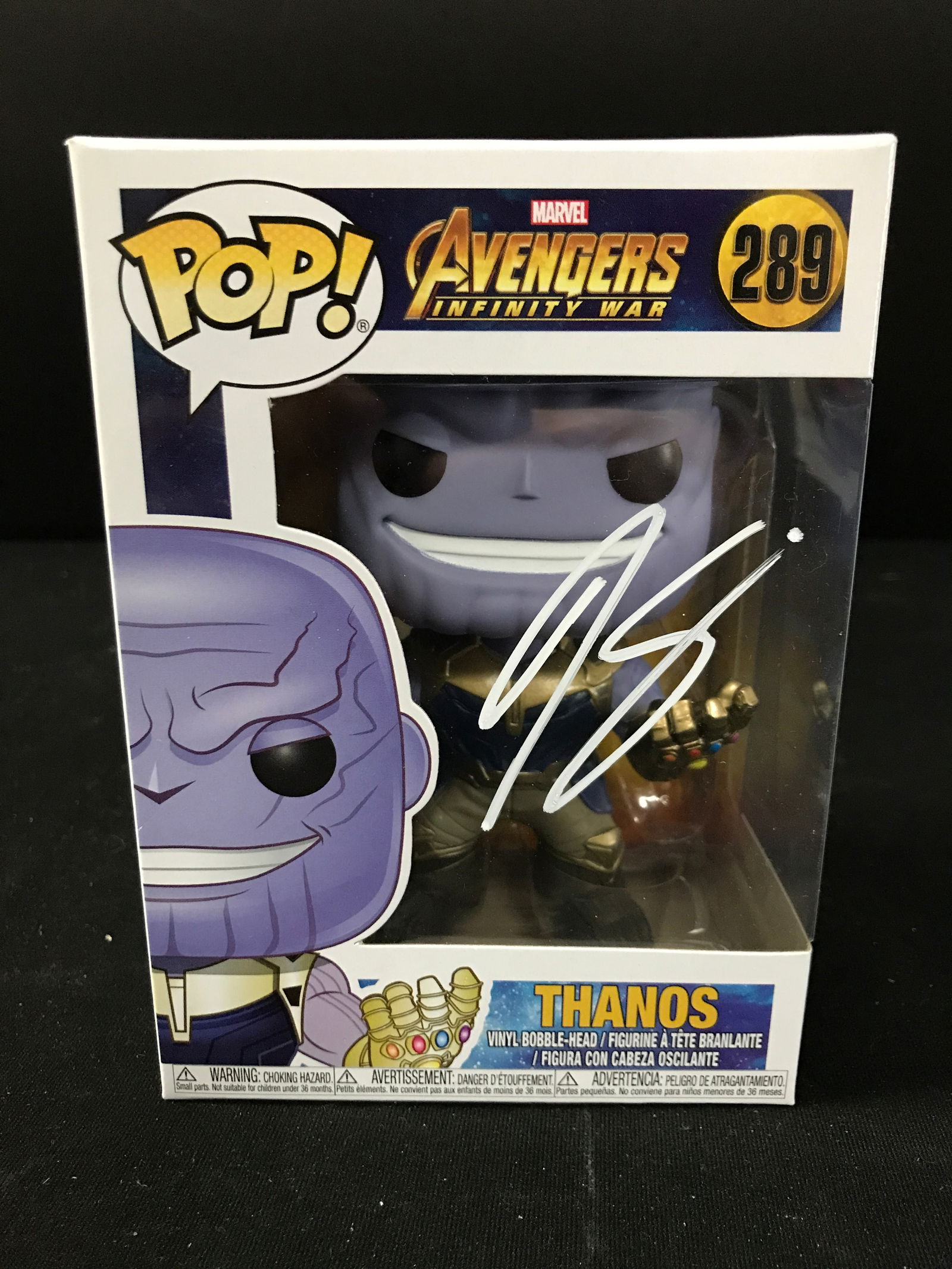 JOSH BROLIN SIGNED THANOS FUNKO POP (KB COA) (1 of 2)