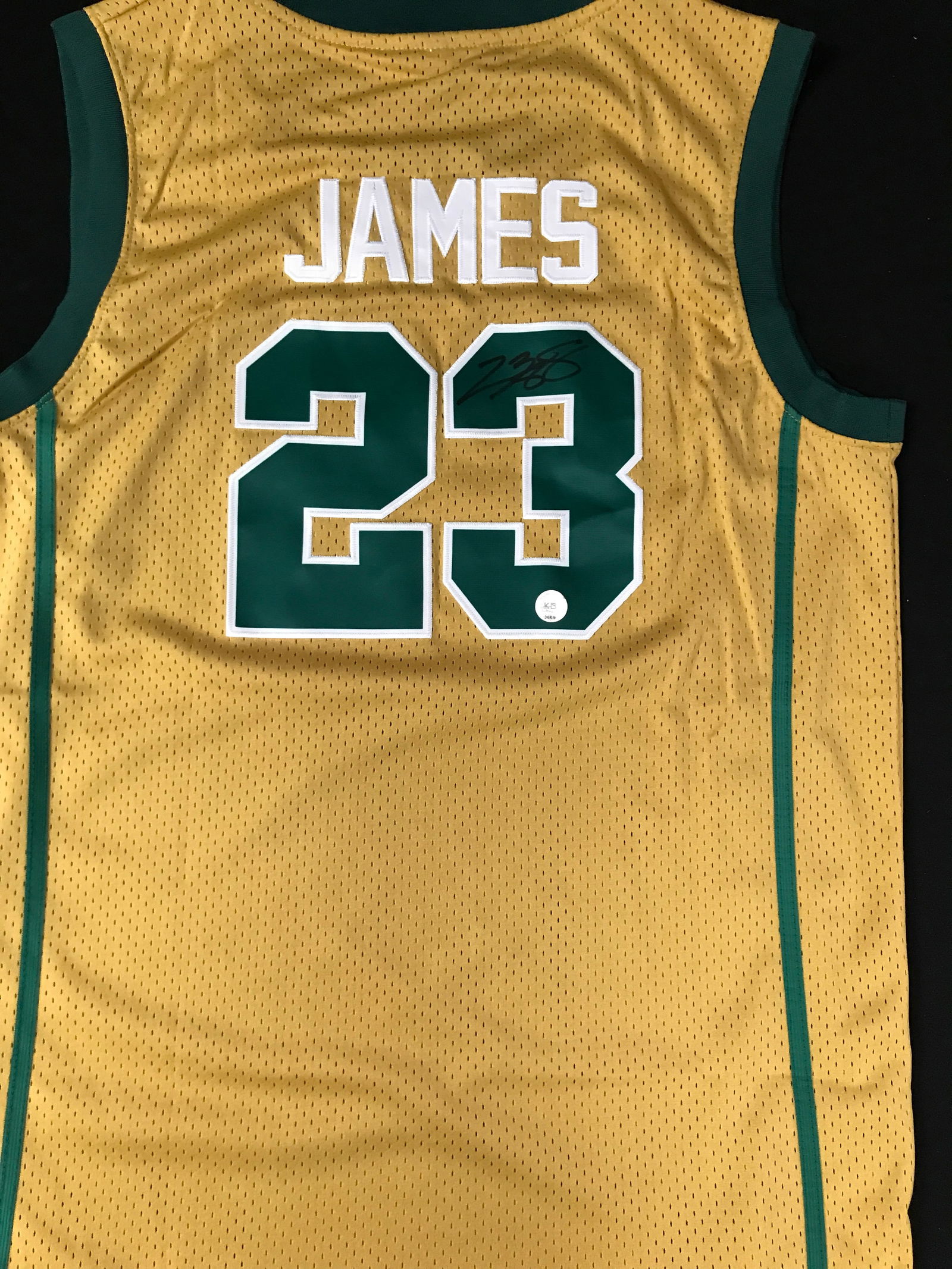 LEBRON JAMES SIGNED ST, MARYS HIGH SCHOOL BASKETBALL JERSEY (KB AUTHENTICS COA) (1 of 3)