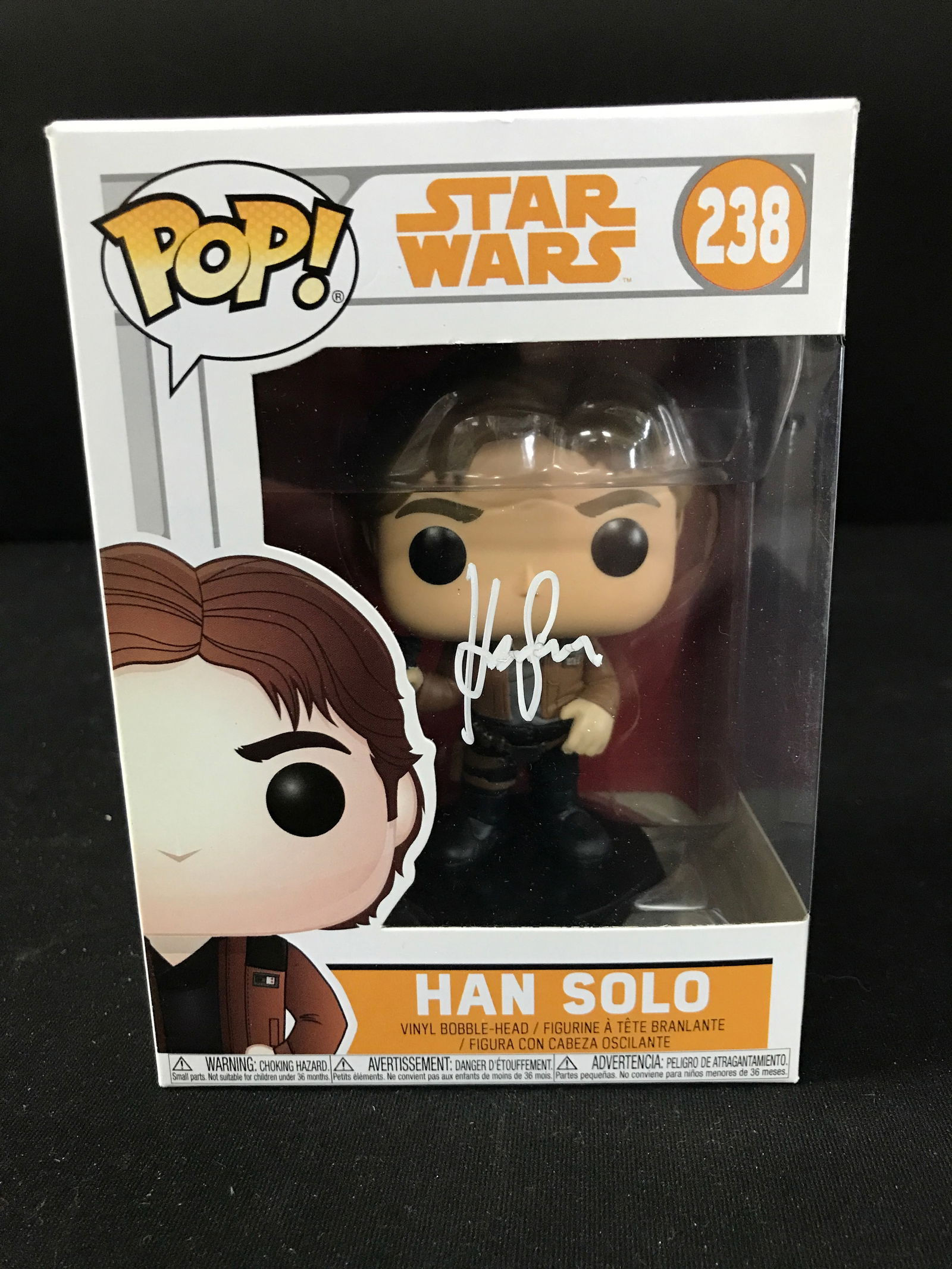 HARRISON FORD SIGNED HANS SOLO FUNKO POP (KB COA) (1 of 2)