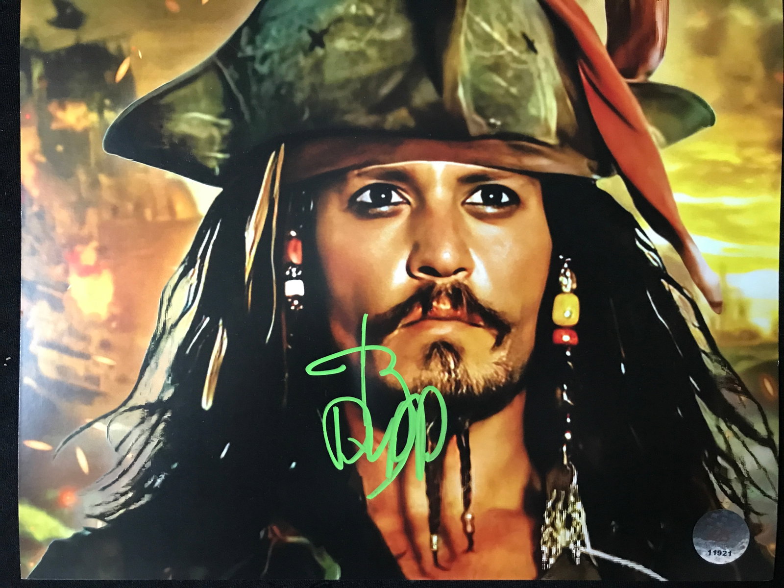 JOHNNY DEPP SIGNED PIRATES OF THE CARIBBEAN 8X10 (KB COA): Prices are in Canadian dollars
