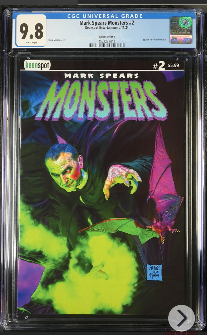 MARK SPEARS MONSTERS #2 CGC GRADE 9.8 (1 of 1)
