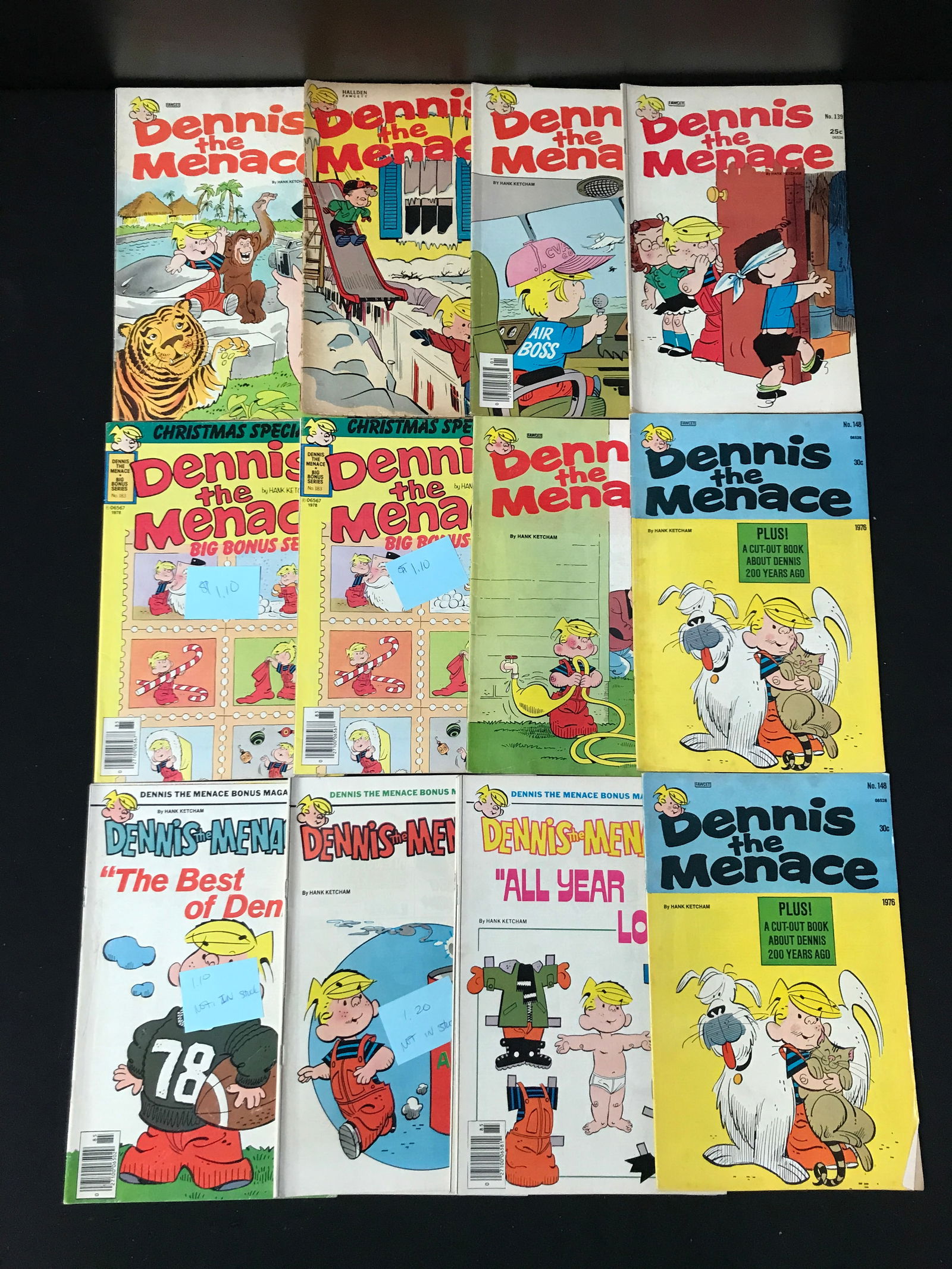 LOT OF 12 DENNIS THE MENACE COMICS (1 of 1)