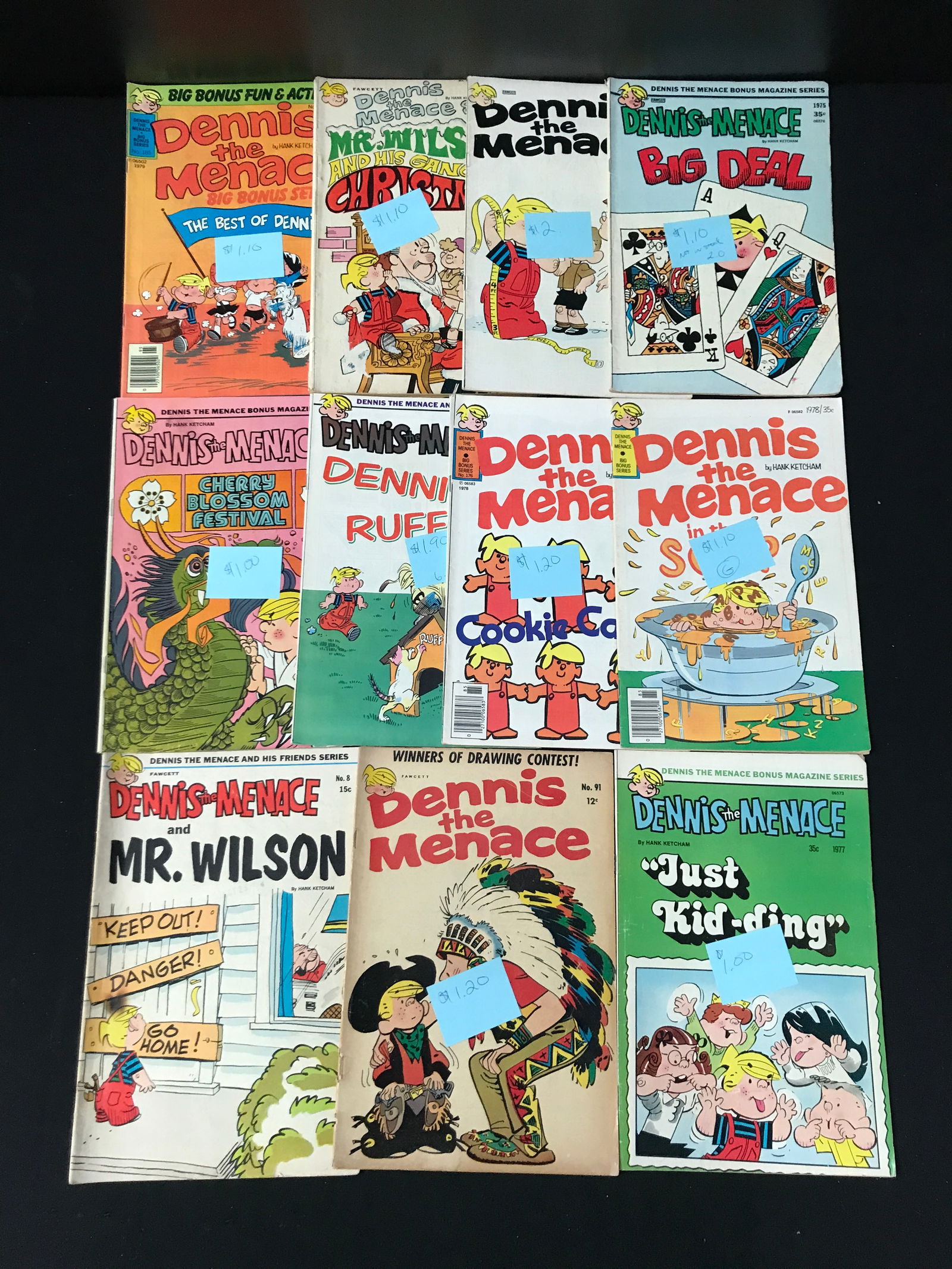 LOT OF 11 DENNIS THE MENACE COMICS (1 of 1)