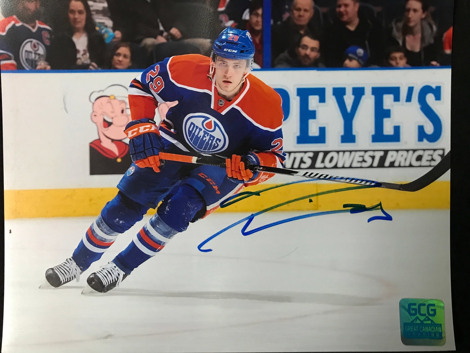 LEON DRAISAITL SIGNED 8 X 10 (GCG HOLO): Prices are in Canadian Dollars