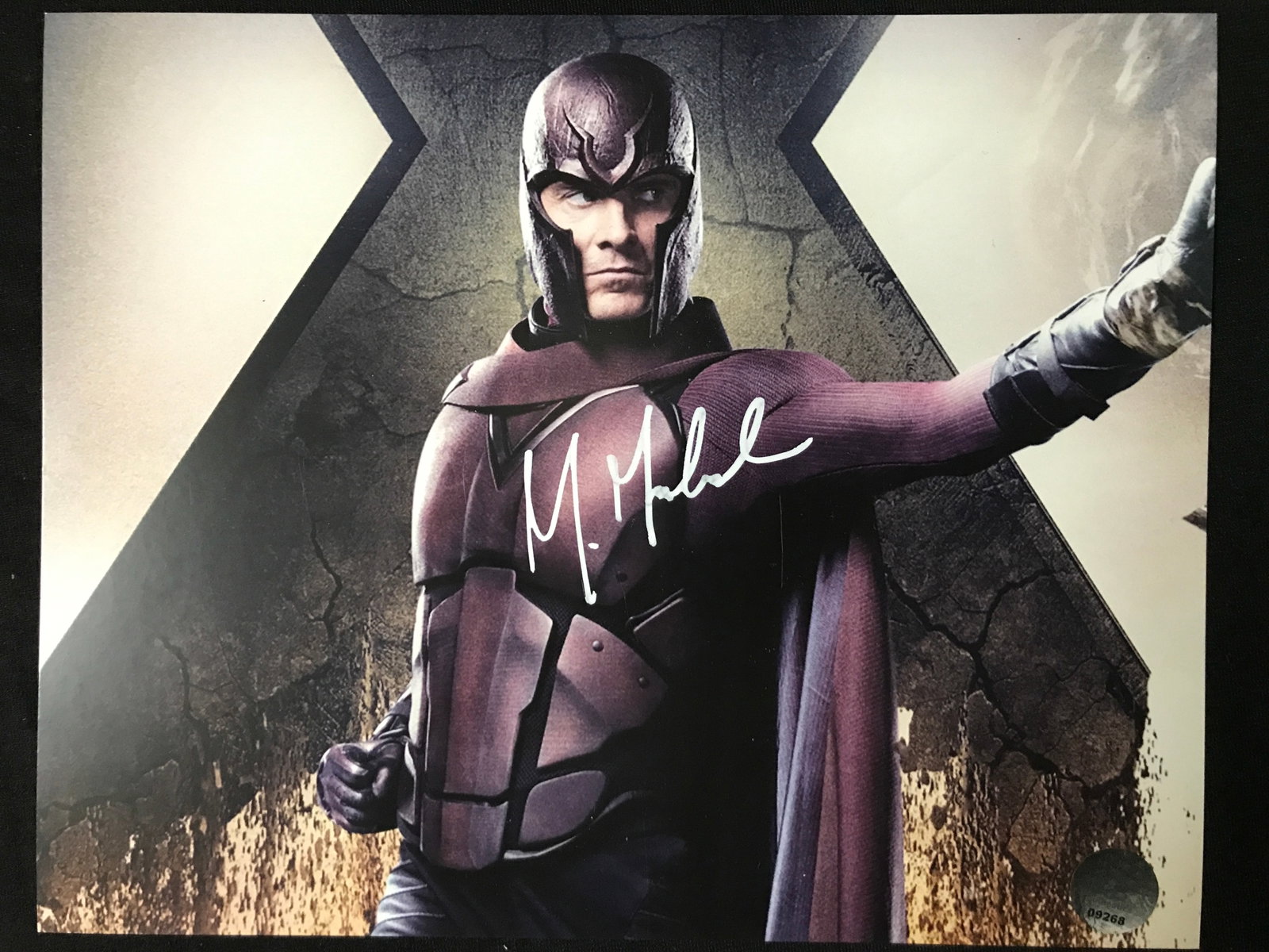 MICHAEL FASBENDER SIGNED 'MAGNETO' 8X10 (KB COA): Prices are in Canadian Dollars