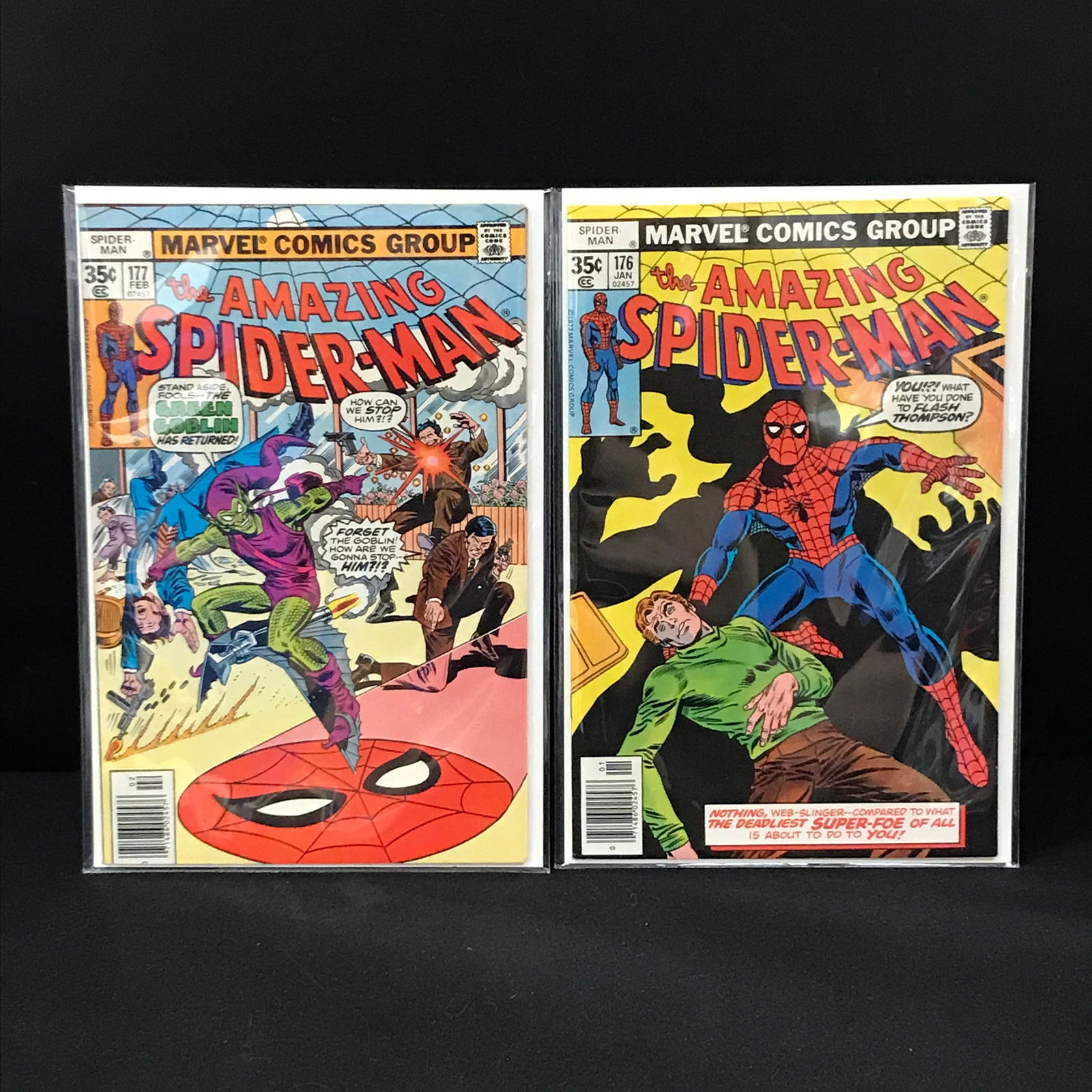 LOT OF 2 AMAZING SPIDERMAN COMICS #176 AND #177 (MARVEL COMICS) (1 of 1)